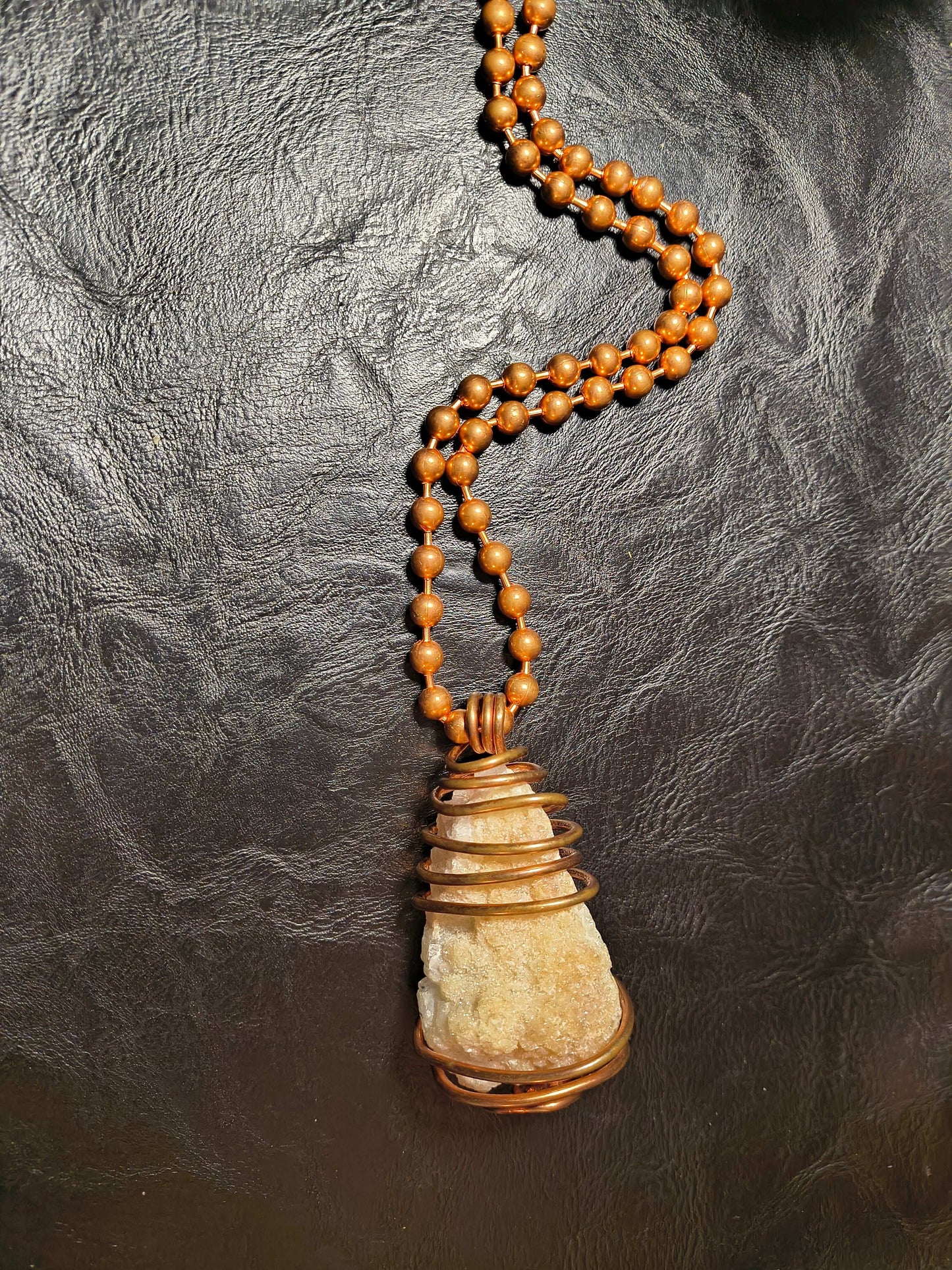 Drusy Cluster Citrine Necklace