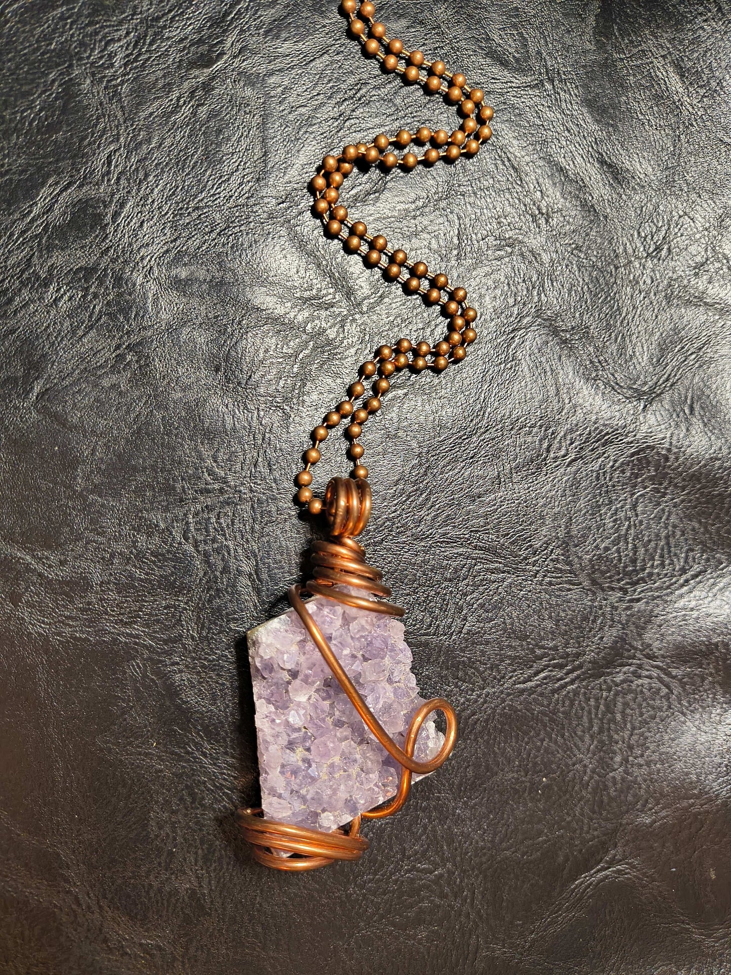 Amethyst Medium Drusy Cluster Necklace