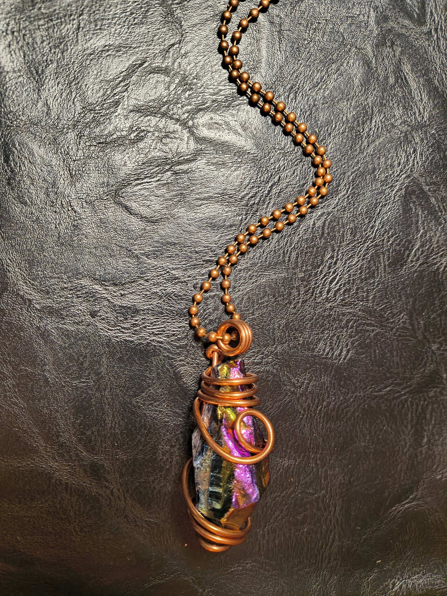Rainbow Titanium Quartz Necklace