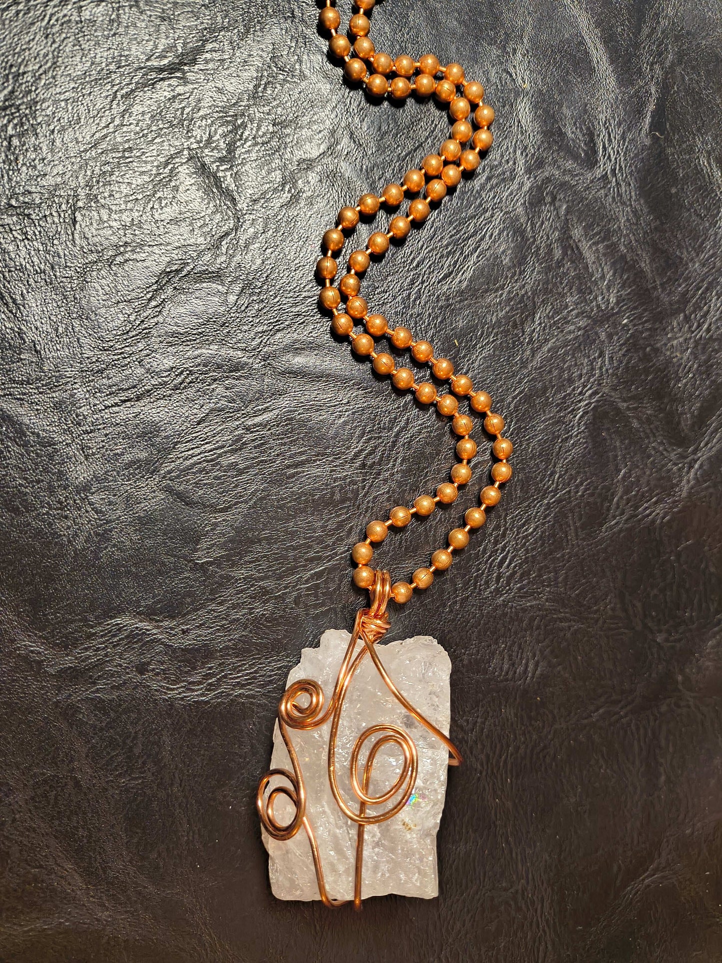 Raw Crystal Quartz Necklace