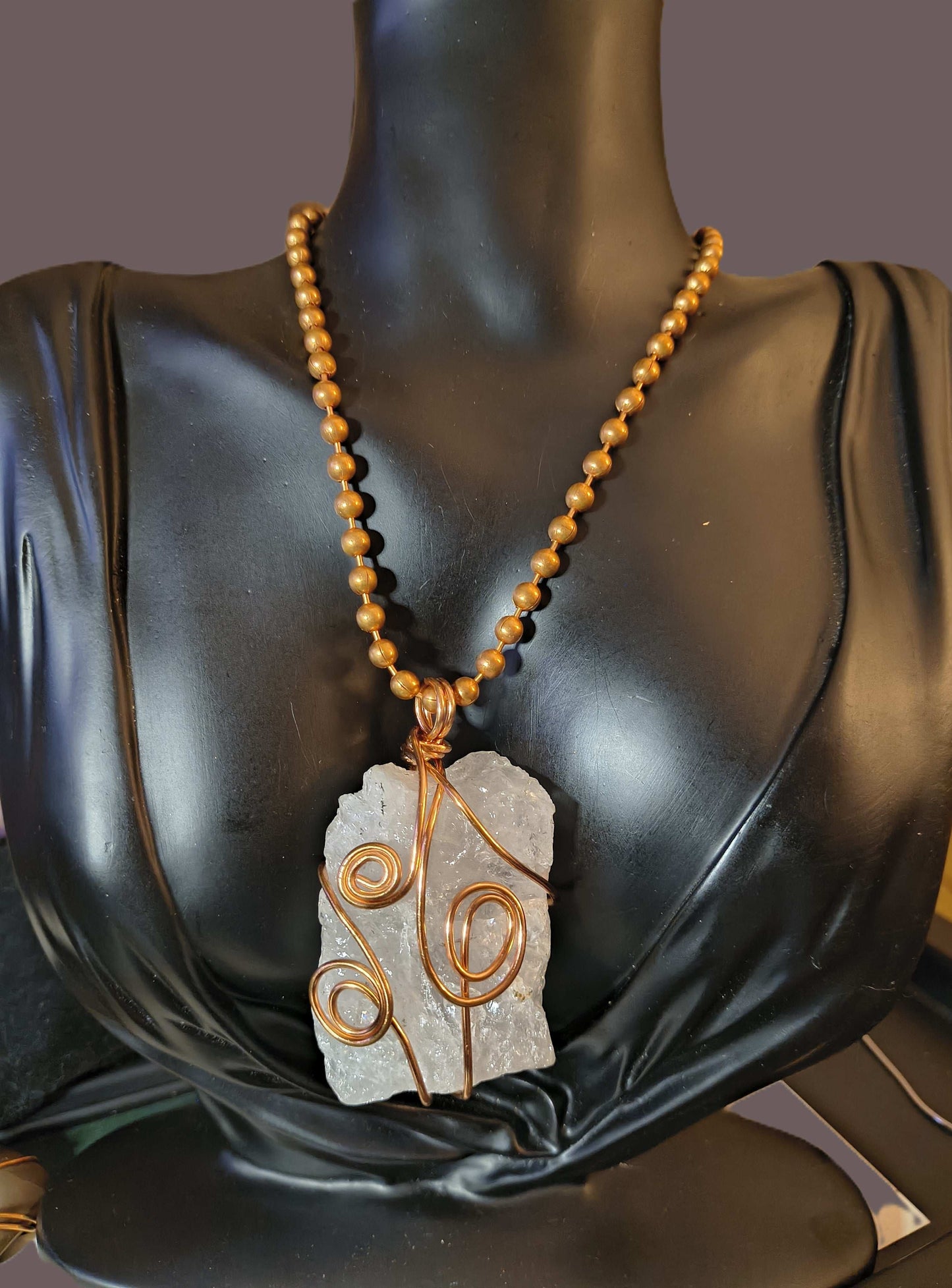 Raw Crystal Quartz Necklace