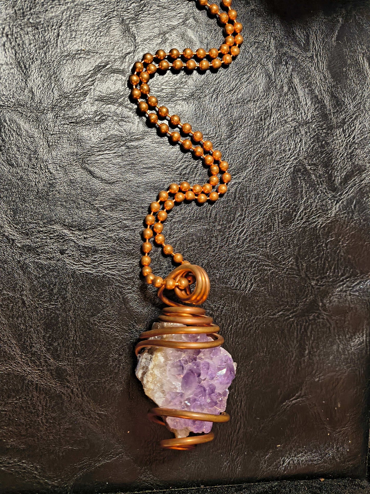 Amethyst Cluster Drusy Necklace