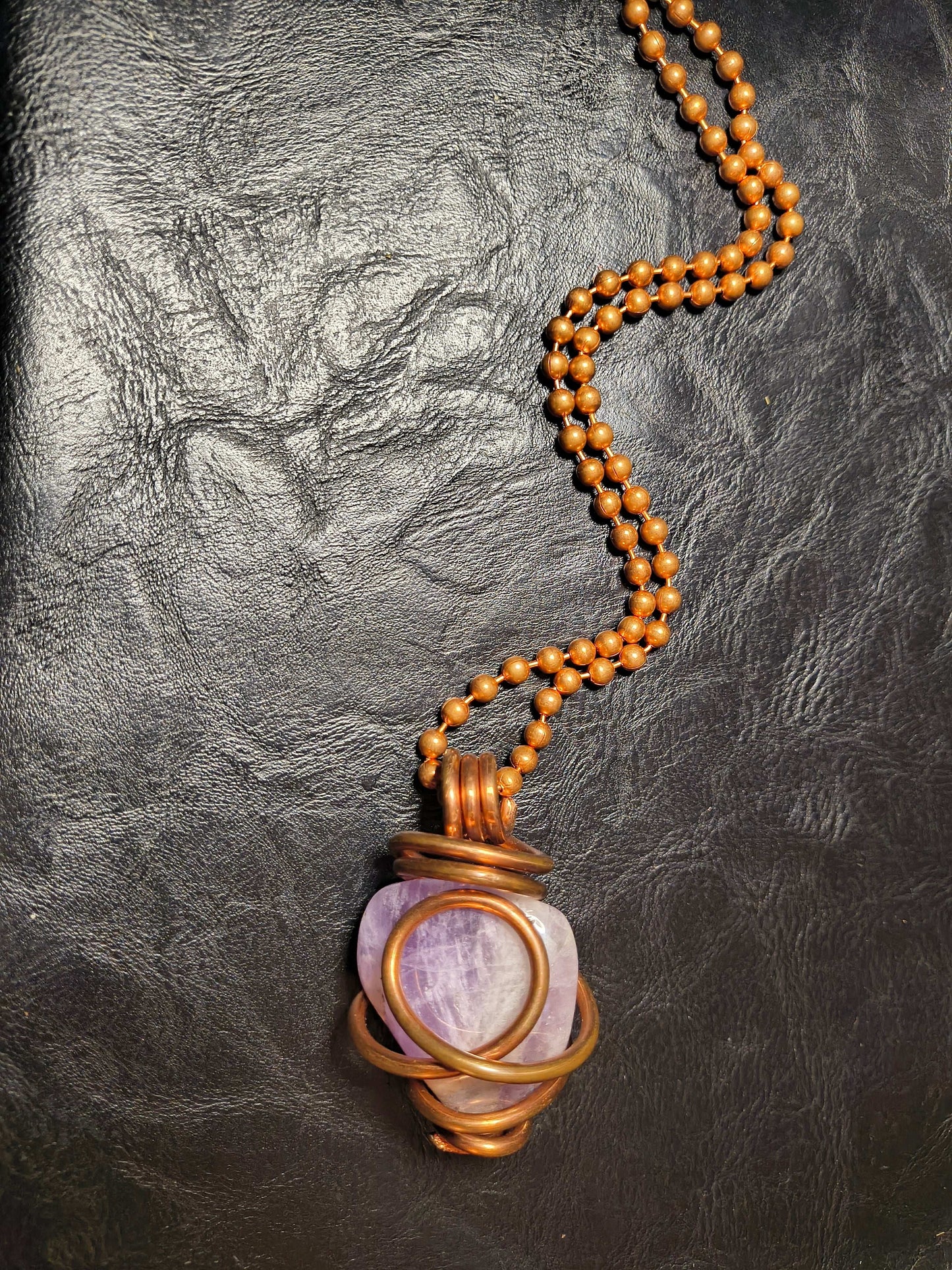 Amethyst Polished Crystal Necklace