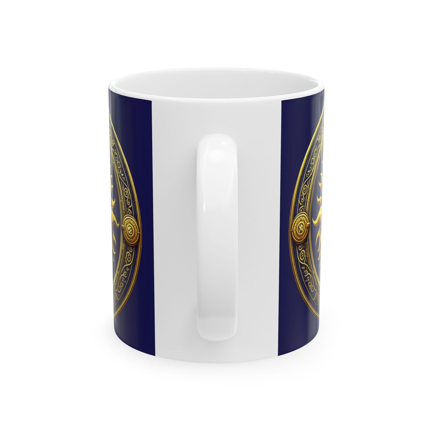 Sunshine Shield Ceramic Mug - Elegant 11oz Coffee Cup for Home & Office