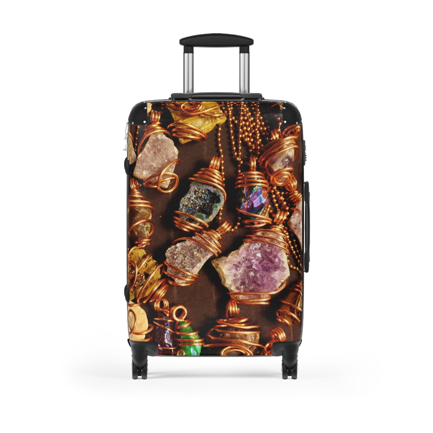 Travel Style Suitcase with Gemstone Design