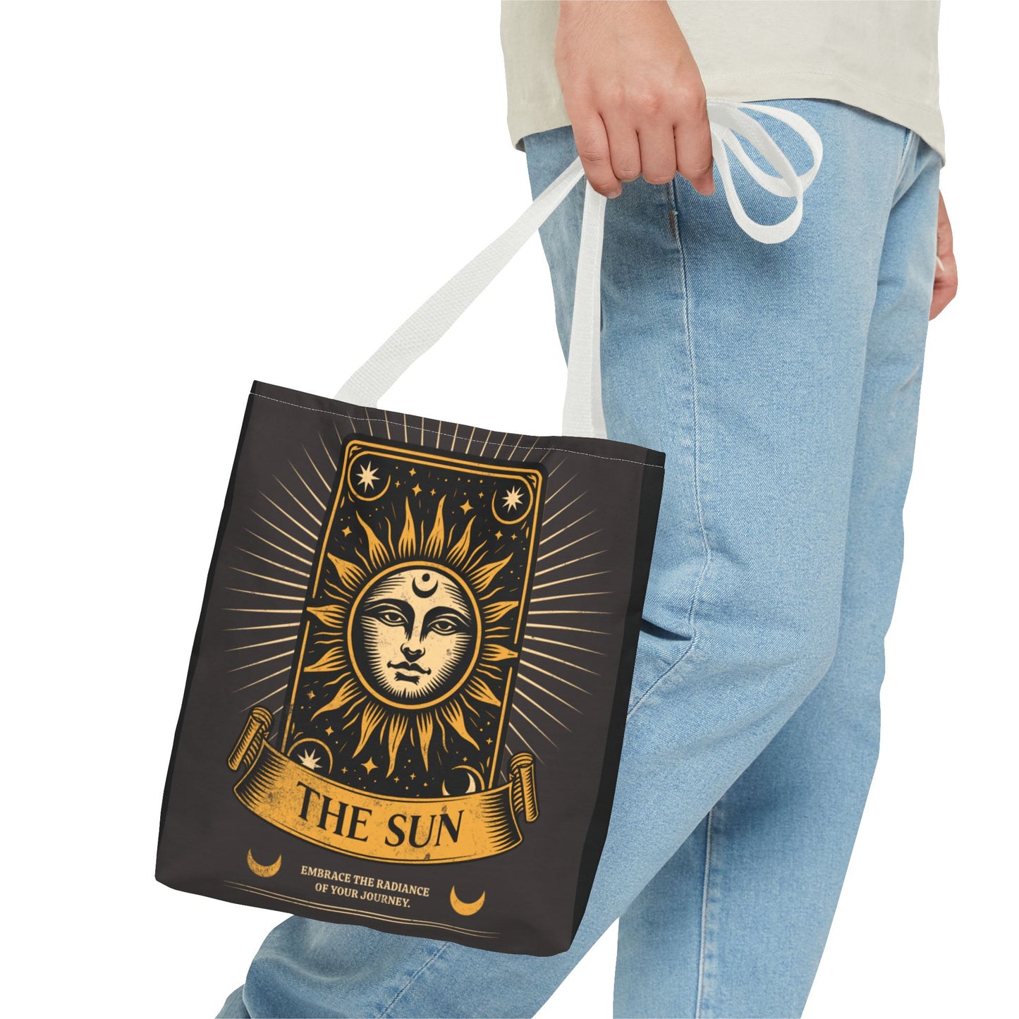 Sun-Themed Tote Bag, Spiritual Gift, Eco-Friendly Bag, Festival Accessory, Astrology Lover Tote