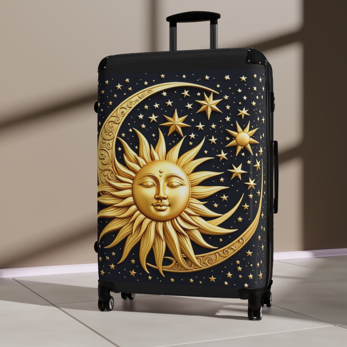 Celestial Sun and Moon Hardside Suitcase