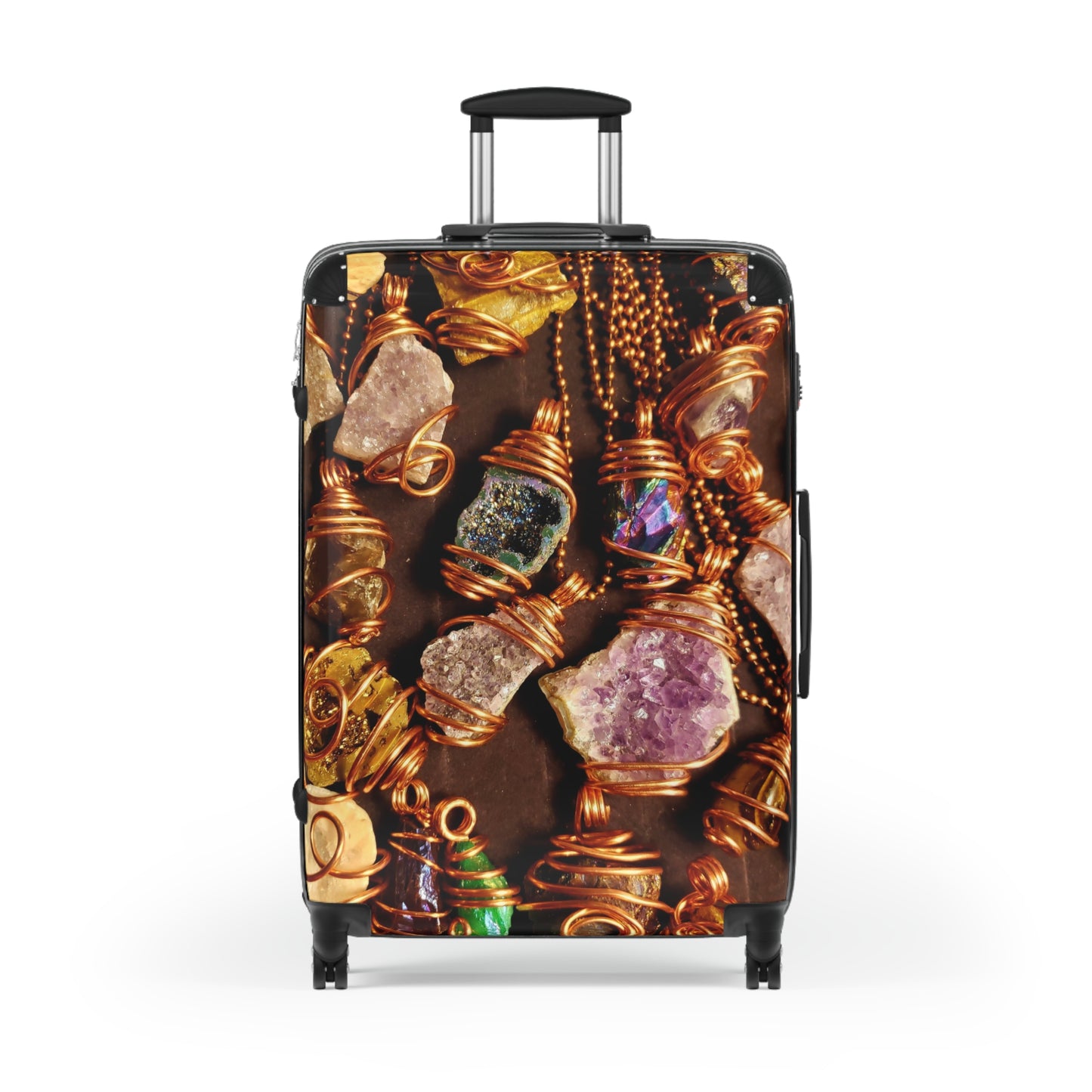 Travel Style Suitcase with Gemstone Design