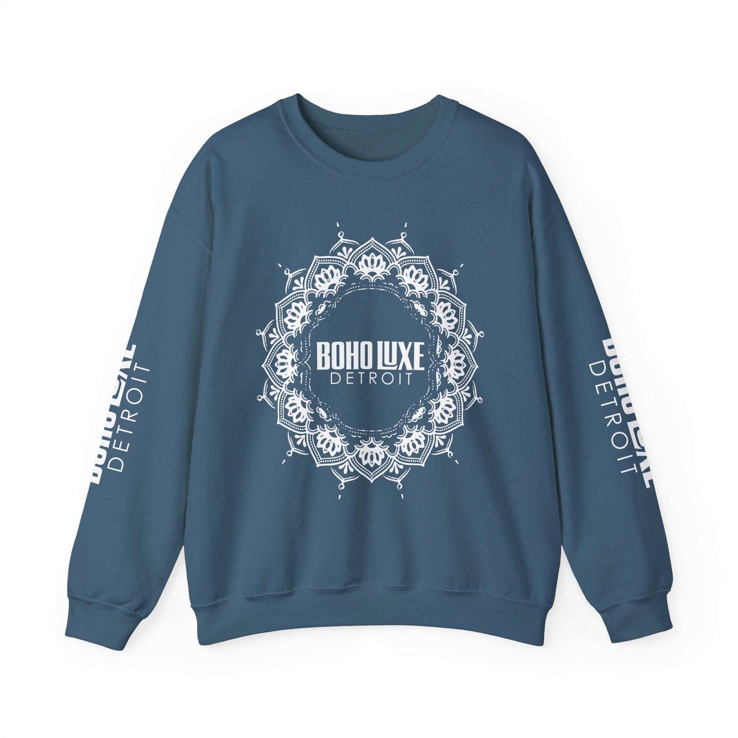 Boho Luxe Detroit Crewneck Sweatshirt - Unisex Heavy Blend™ - Stylish Comfort for Everyday Wear
