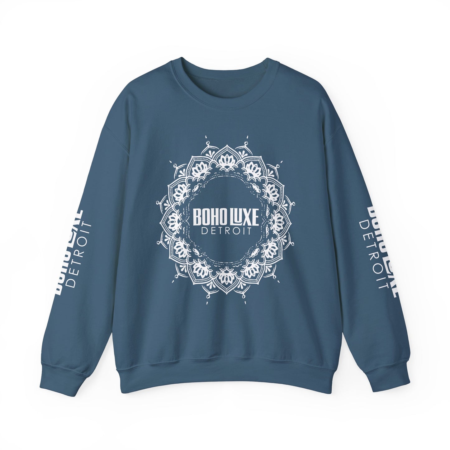 Boho Luxe Detroit Crewneck Sweatshirt - Unisex Heavy Blend™ - Stylish Comfort for Everyday Wear