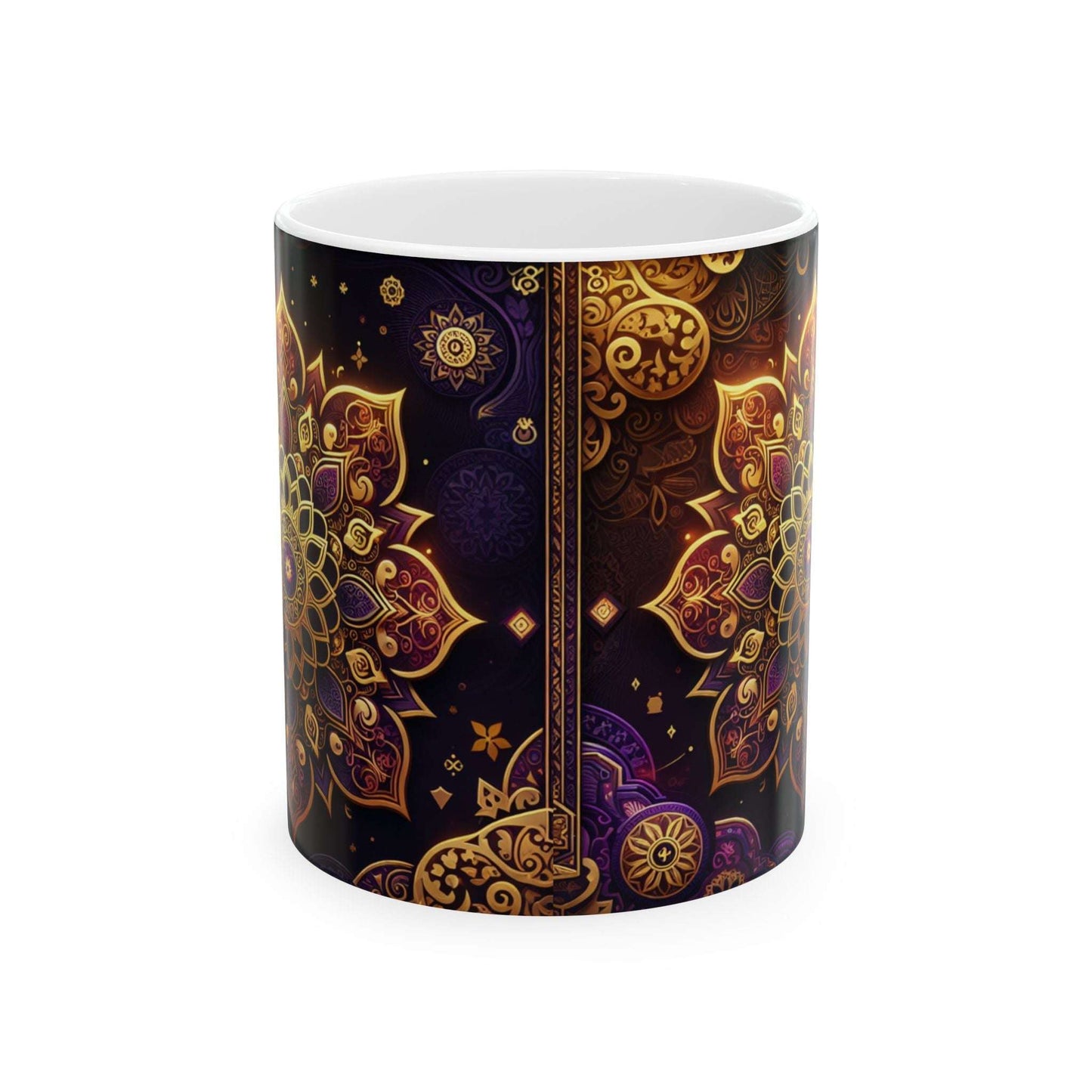 Mystical Mandala Ceramic Mug - Bohemian Coffee Cup for Home & Office
