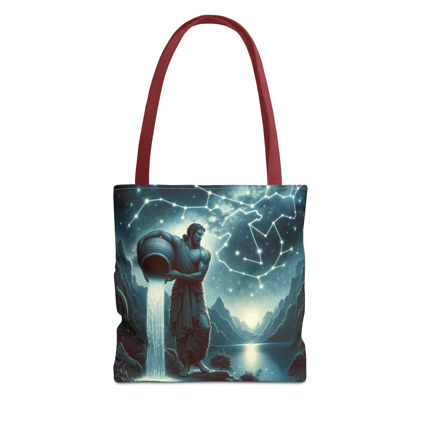 Celestial Aquarius Tote Bag - Ethereal Cosmic Design for Spiritual Travelers