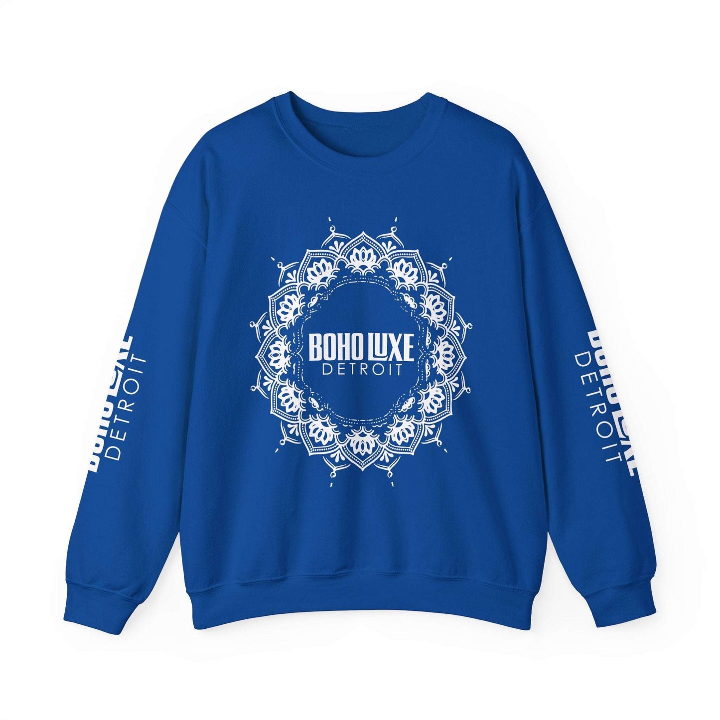 Boho Luxe Detroit Crewneck Sweatshirt - Unisex Heavy Blend™ - Stylish Comfort for Everyday Wear