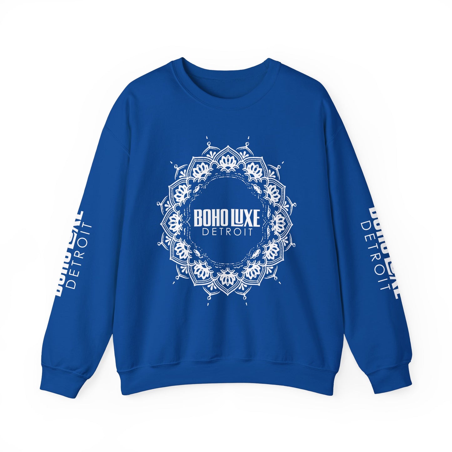 Boho Luxe Detroit Crewneck Sweatshirt - Unisex Heavy Blend™ - Stylish Comfort for Everyday Wear