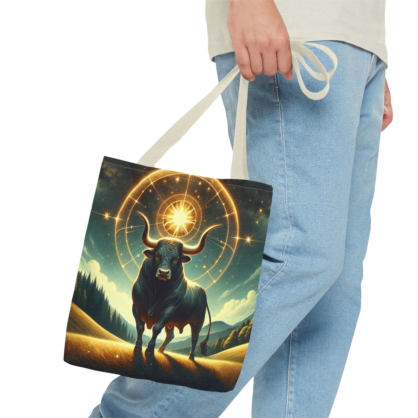 Astrology Taurus Tote Bag - Cosmic Design for Everyday Use