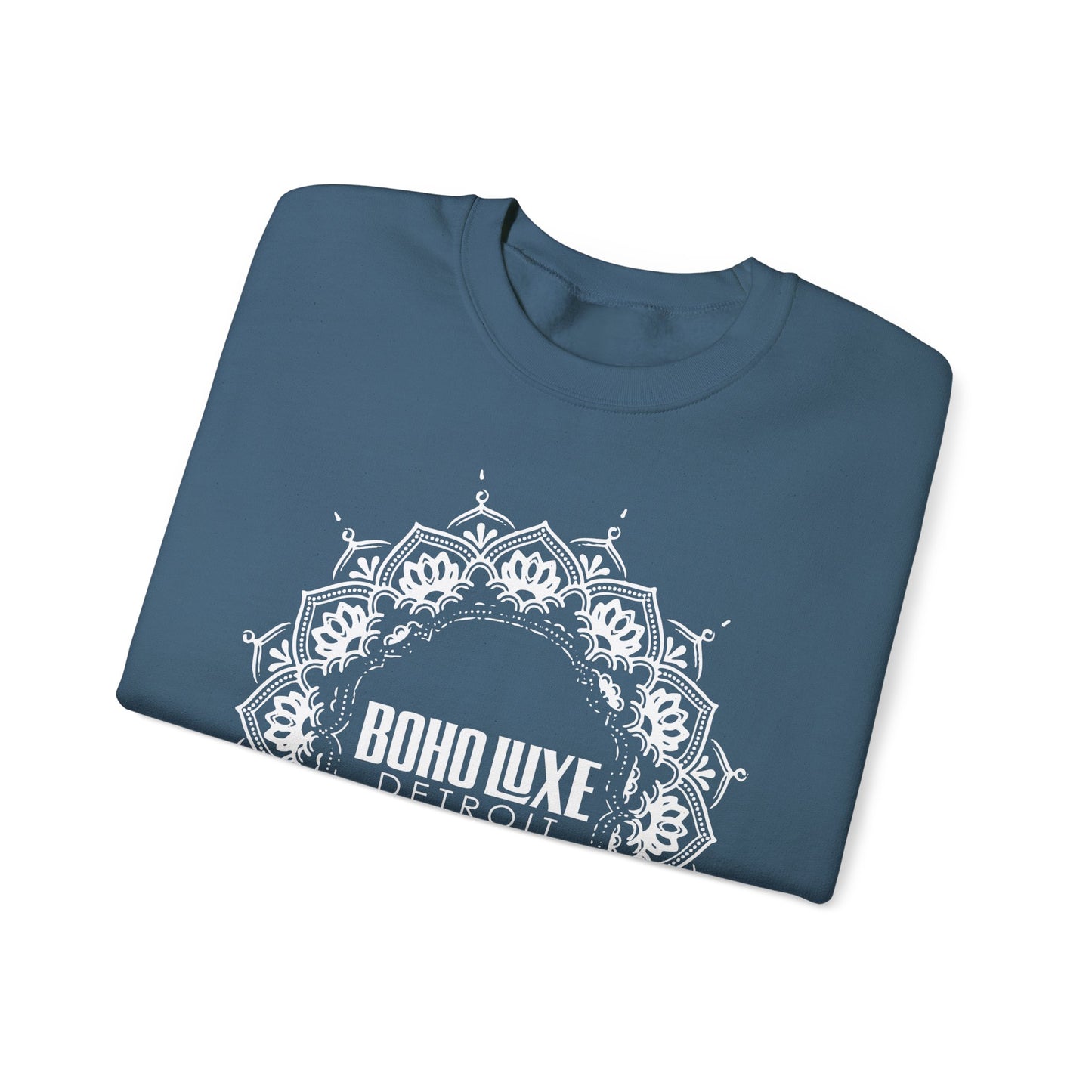 Boho Luxe Detroit Crewneck Sweatshirt - Unisex Heavy Blend™ - Stylish Comfort for Everyday Wear