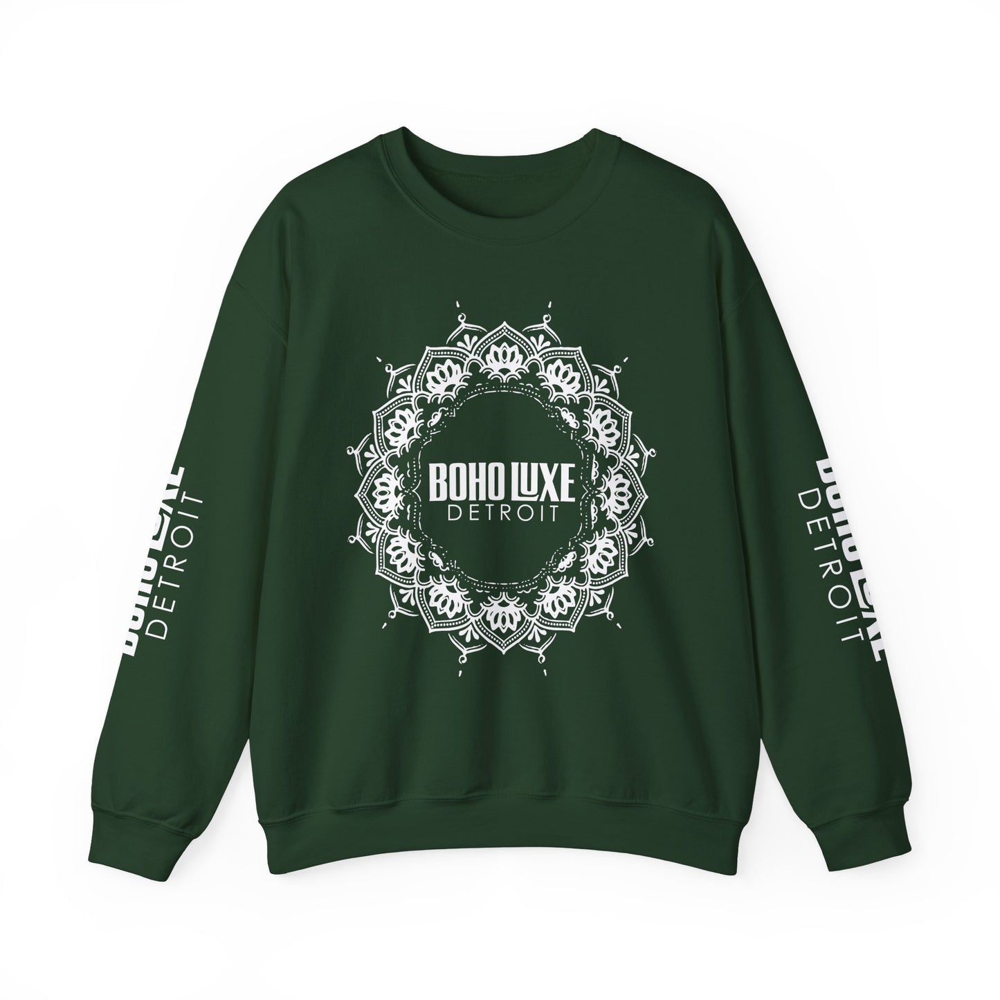 Boho Luxe Detroit Crewneck Sweatshirt - Unisex Heavy Blend™ - Stylish Comfort for Everyday Wear