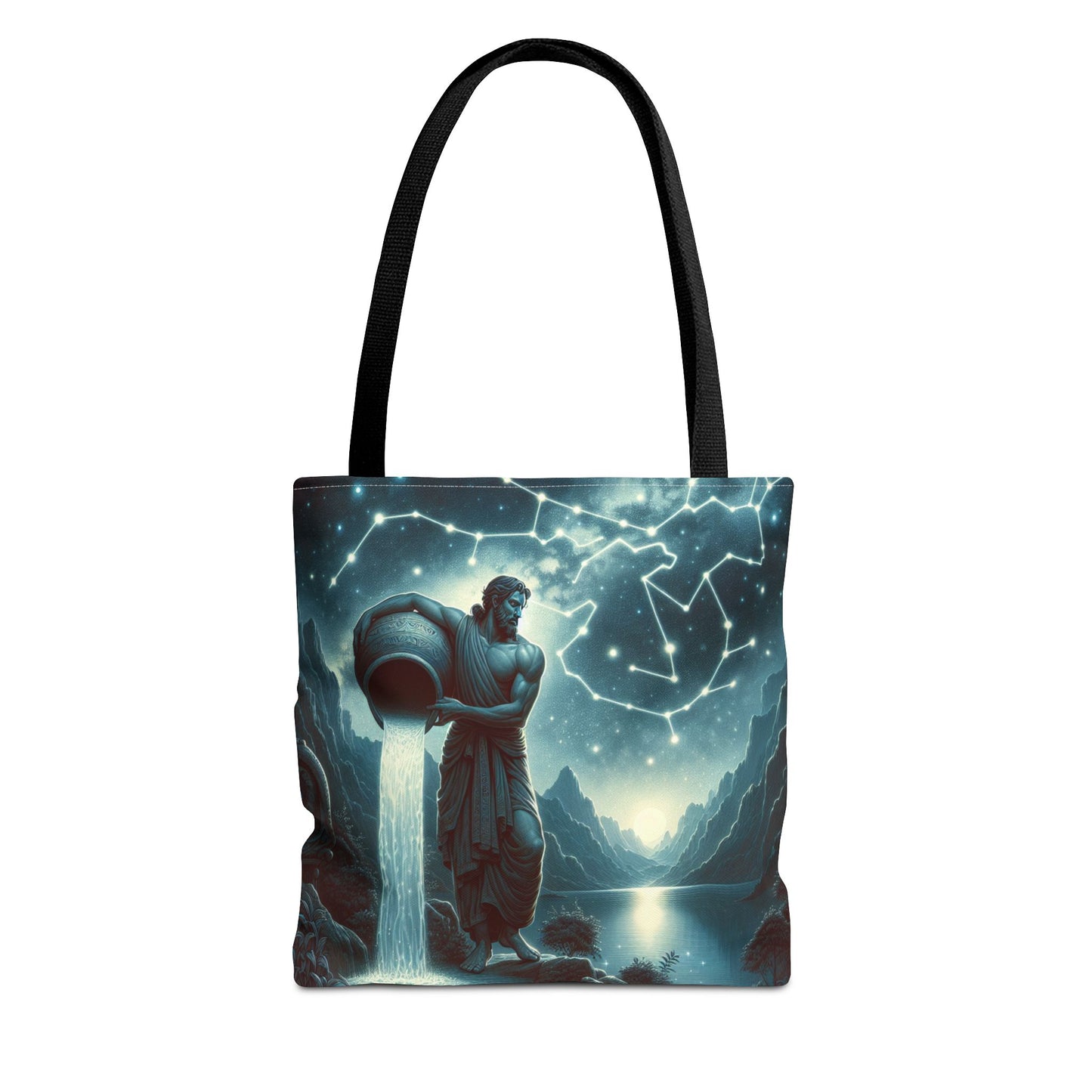 Celestial Aquarius Tote Bag - Ethereal Cosmic Design for Spiritual Travelers