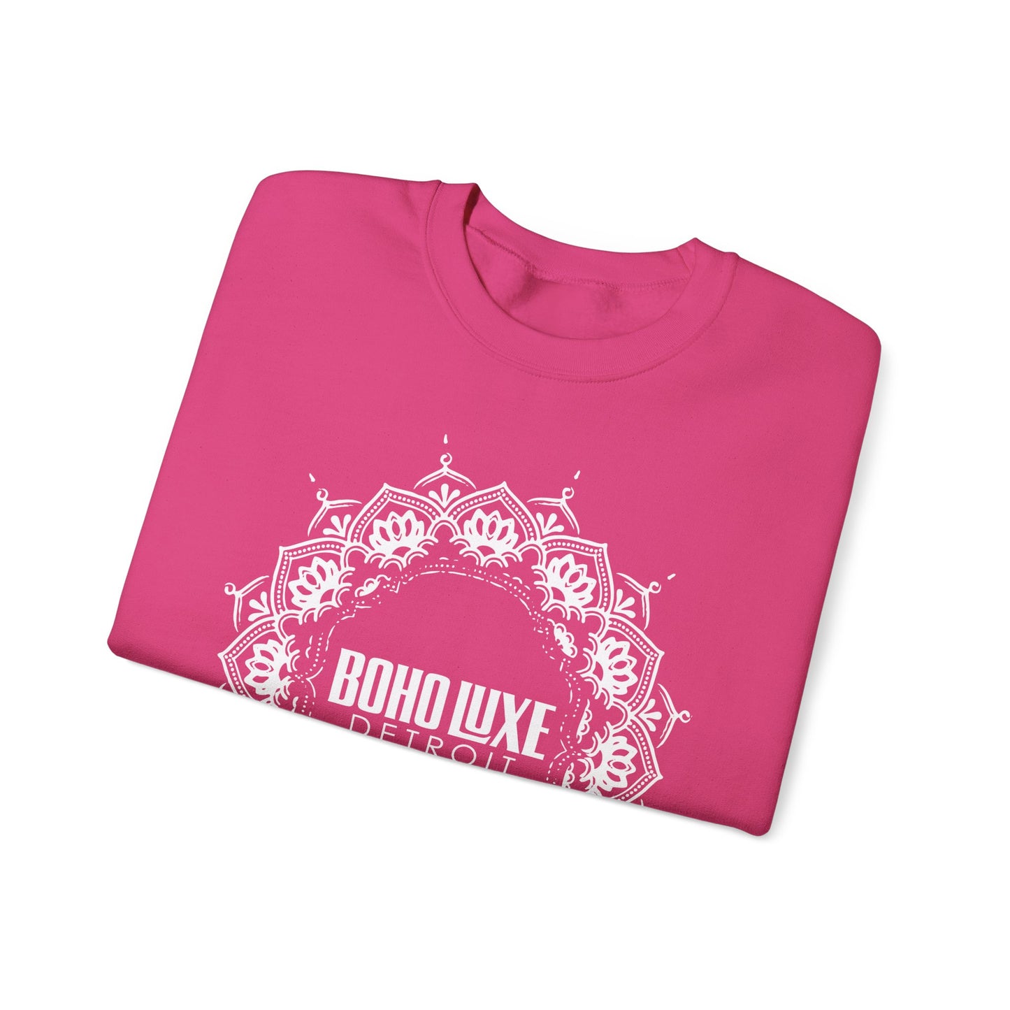 Boho Luxe Detroit Crewneck Sweatshirt - Unisex Heavy Blend™ - Stylish Comfort for Everyday Wear