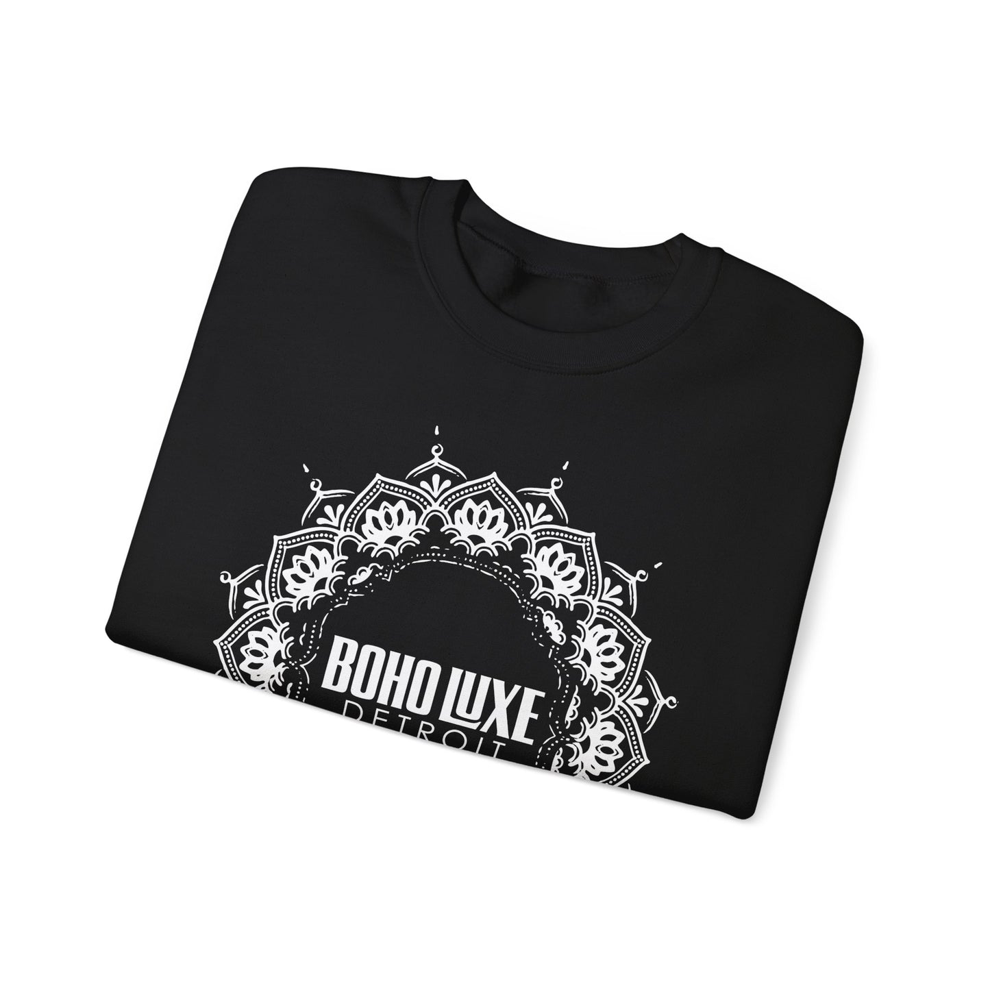 Boho Luxe Detroit Crewneck Sweatshirt - Unisex Heavy Blend™ - Stylish Comfort for Everyday Wear