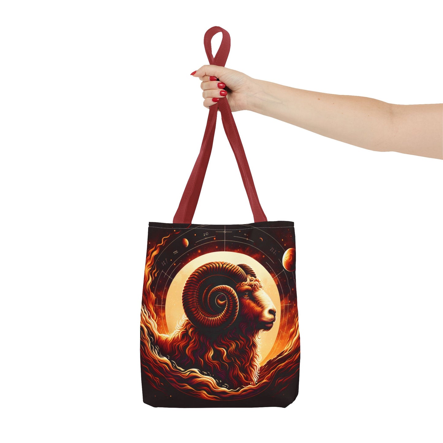Cosmic Aries Tote Bag - Zodiac Astrology Design for Everyday Use