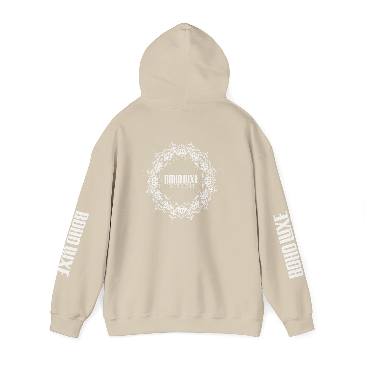Boho Luxe Detroit Hoodie, Unisex Sweatshirt for Cozy Vibes, Trendy Streetwear Gift, Perfect for Casual Outings & Holidays