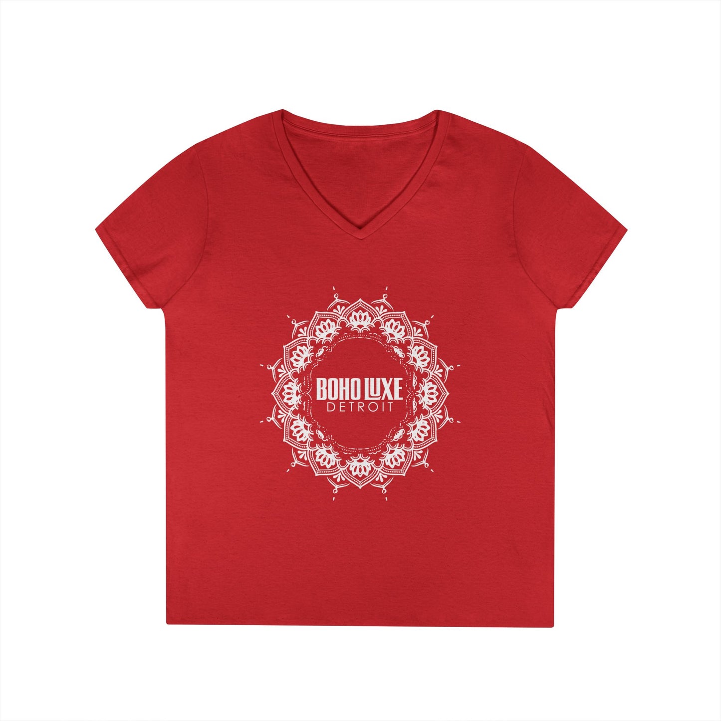 Boho Luxe Detroit Ladies' V-Neck T-Shirt - Stylish and Comfortable Fashion Top