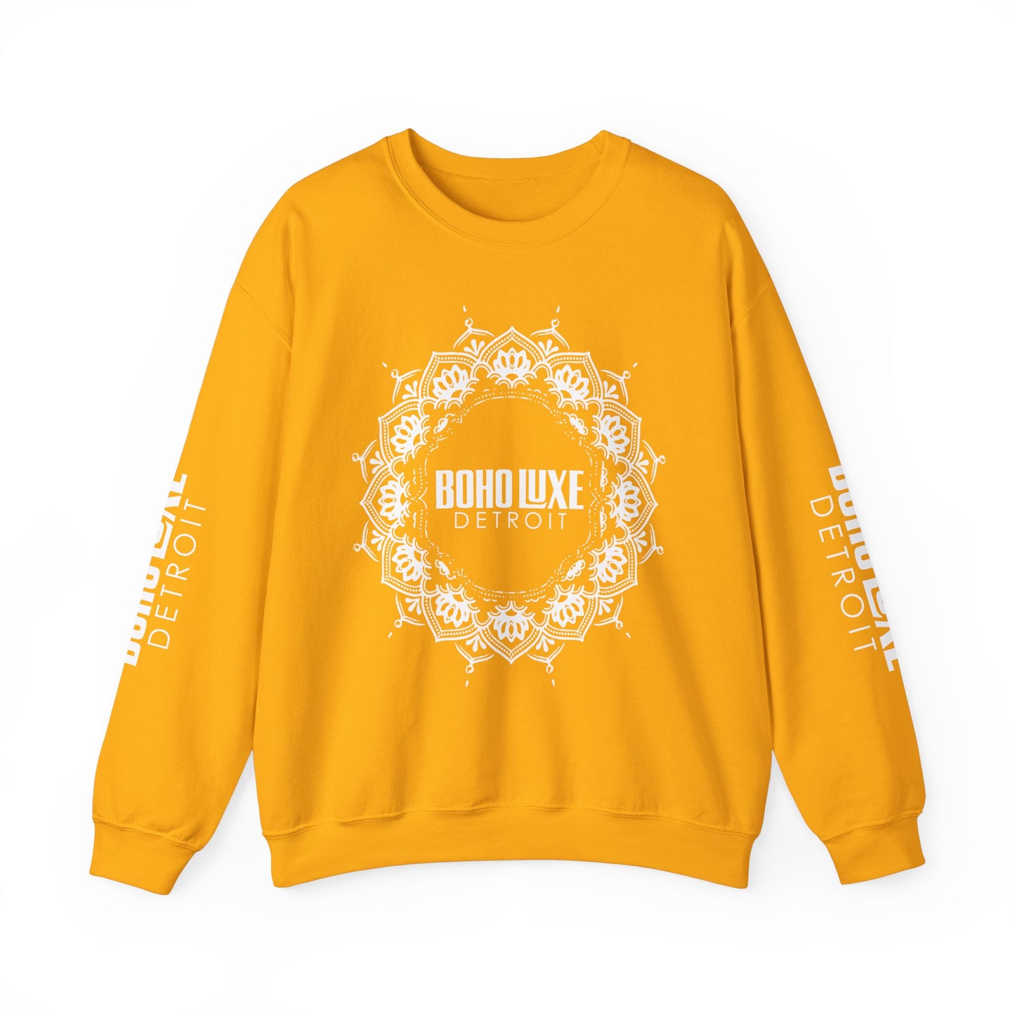 Boho Luxe Detroit Crewneck Sweatshirt - Unisex Heavy Blend™ - Stylish Comfort for Everyday Wear