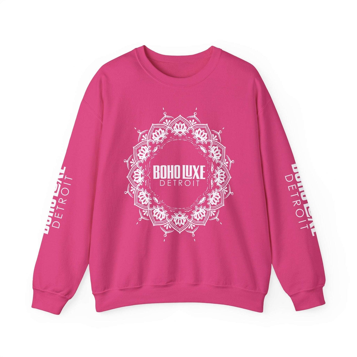 Boho Luxe Detroit Crewneck Sweatshirt - Unisex Heavy Blend™ - Stylish Comfort for Everyday Wear