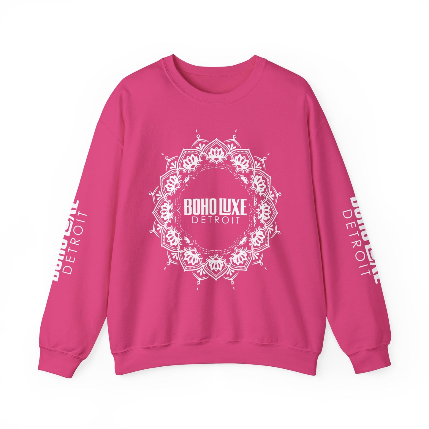 Boho Luxe Detroit Crewneck Sweatshirt - Unisex Heavy Blend™ - Stylish Comfort for Everyday Wear