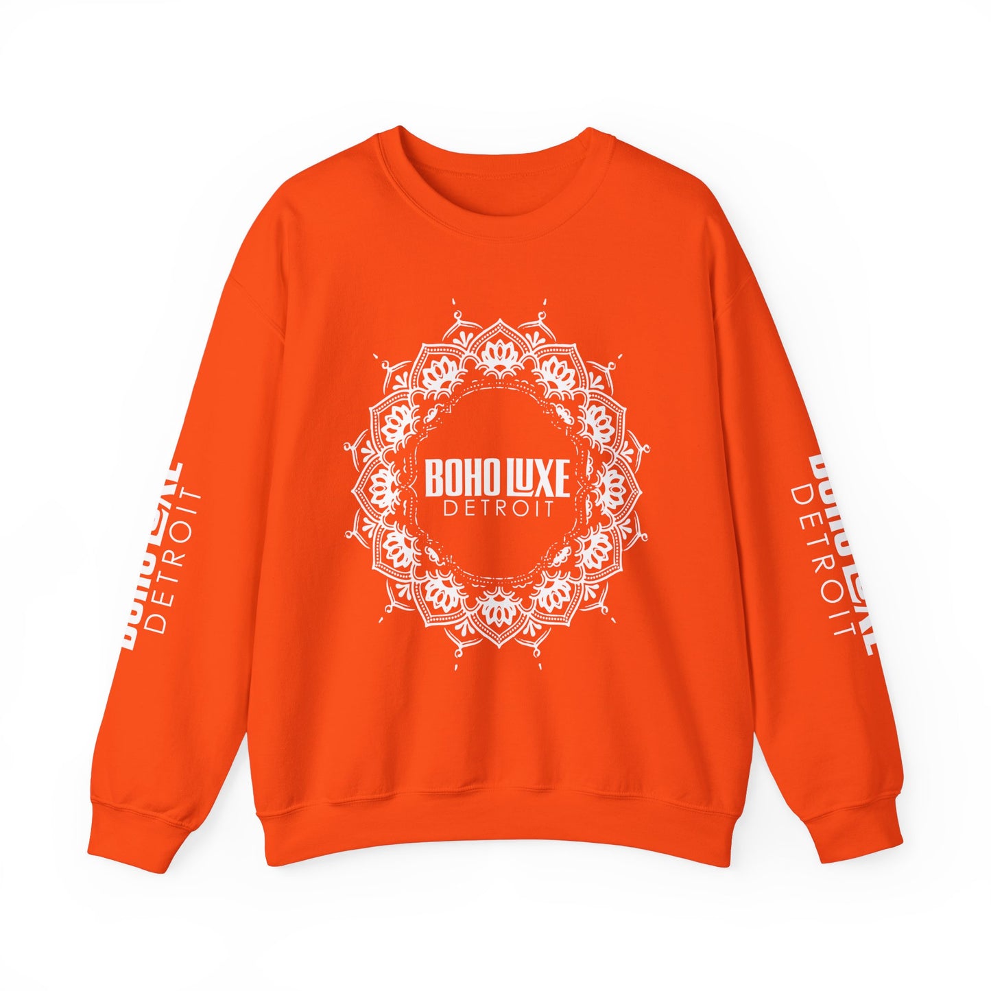 Boho Luxe Detroit Crewneck Sweatshirt - Unisex Heavy Blend™ - Stylish Comfort for Everyday Wear