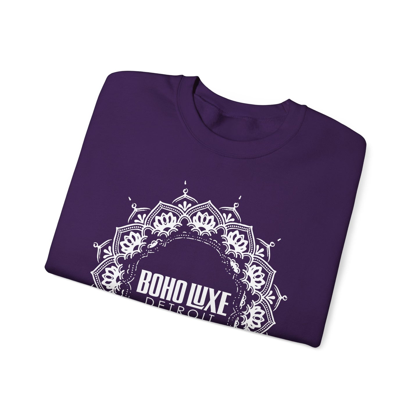 Boho Luxe Detroit Crewneck Sweatshirt - Unisex Heavy Blend™ - Stylish Comfort for Everyday Wear