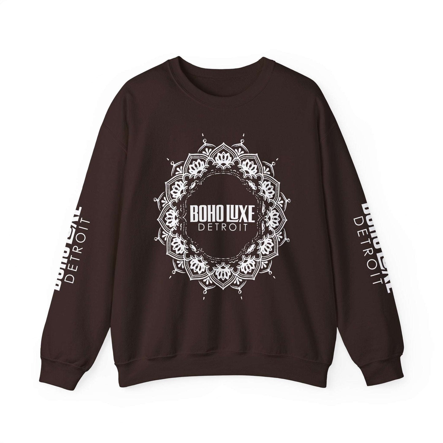 Boho Luxe Detroit Crewneck Sweatshirt - Unisex Heavy Blend™ - Stylish Comfort for Everyday Wear