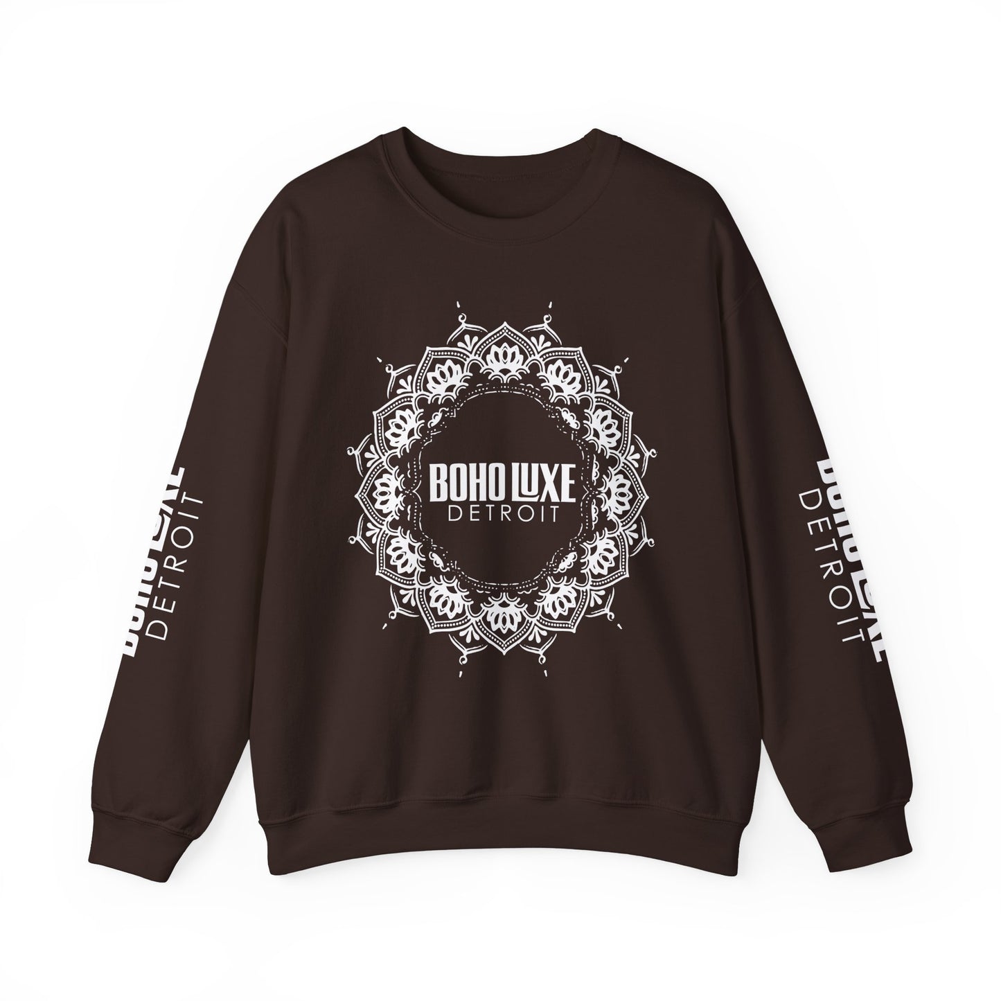 Boho Luxe Detroit Crewneck Sweatshirt - Unisex Heavy Blend™ - Stylish Comfort for Everyday Wear