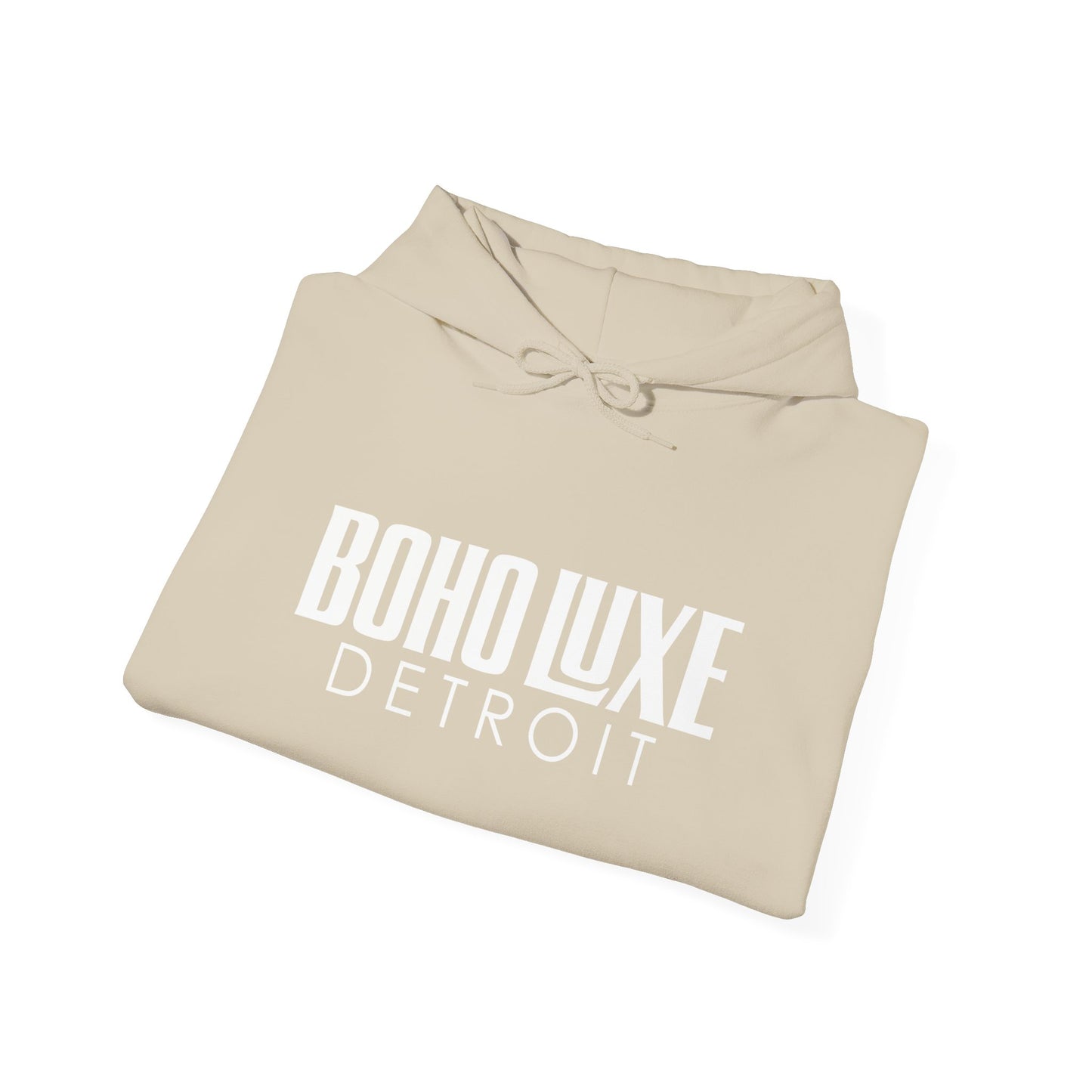 Boho Luxe Detroit Hoodie, Unisex Sweatshirt for Cozy Vibes, Trendy Streetwear Gift, Perfect for Casual Outings & Holidays