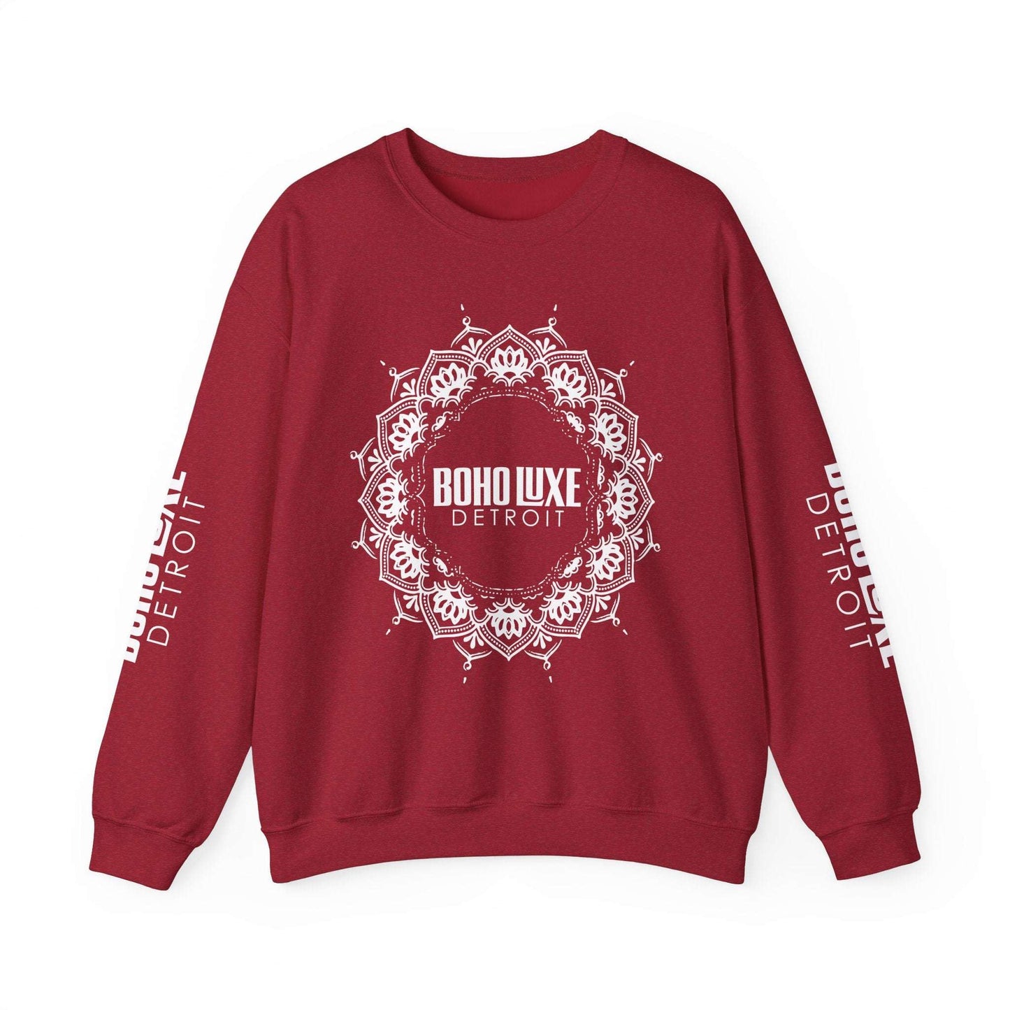 Boho Luxe Detroit Crewneck Sweatshirt - Unisex Heavy Blend™ - Stylish Comfort for Everyday Wear