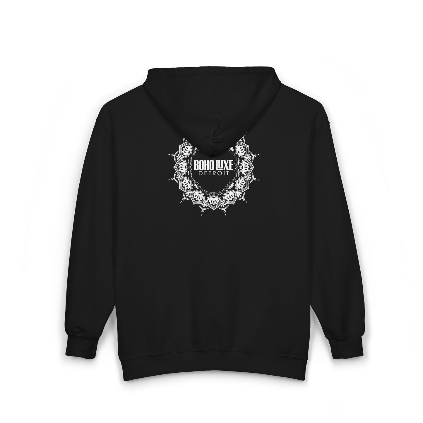 Stylish Boho Hoodie, Unisex Zip-Up Sweatshirt, Casual Wear, Detroit Theme, Perfect Gift for Trendsetters