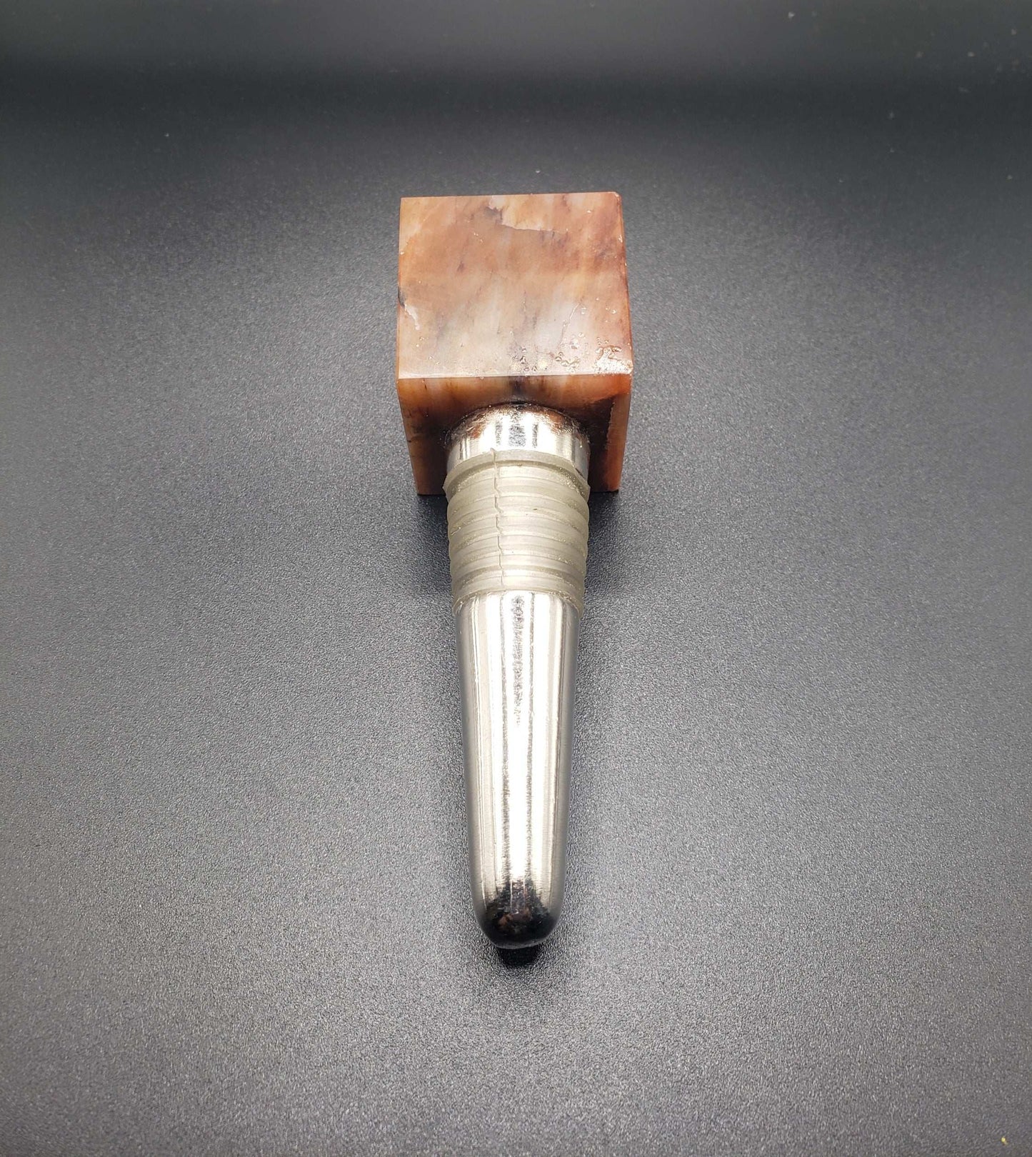 BANDED JASPER Gemstone Cube Bottle Stopper