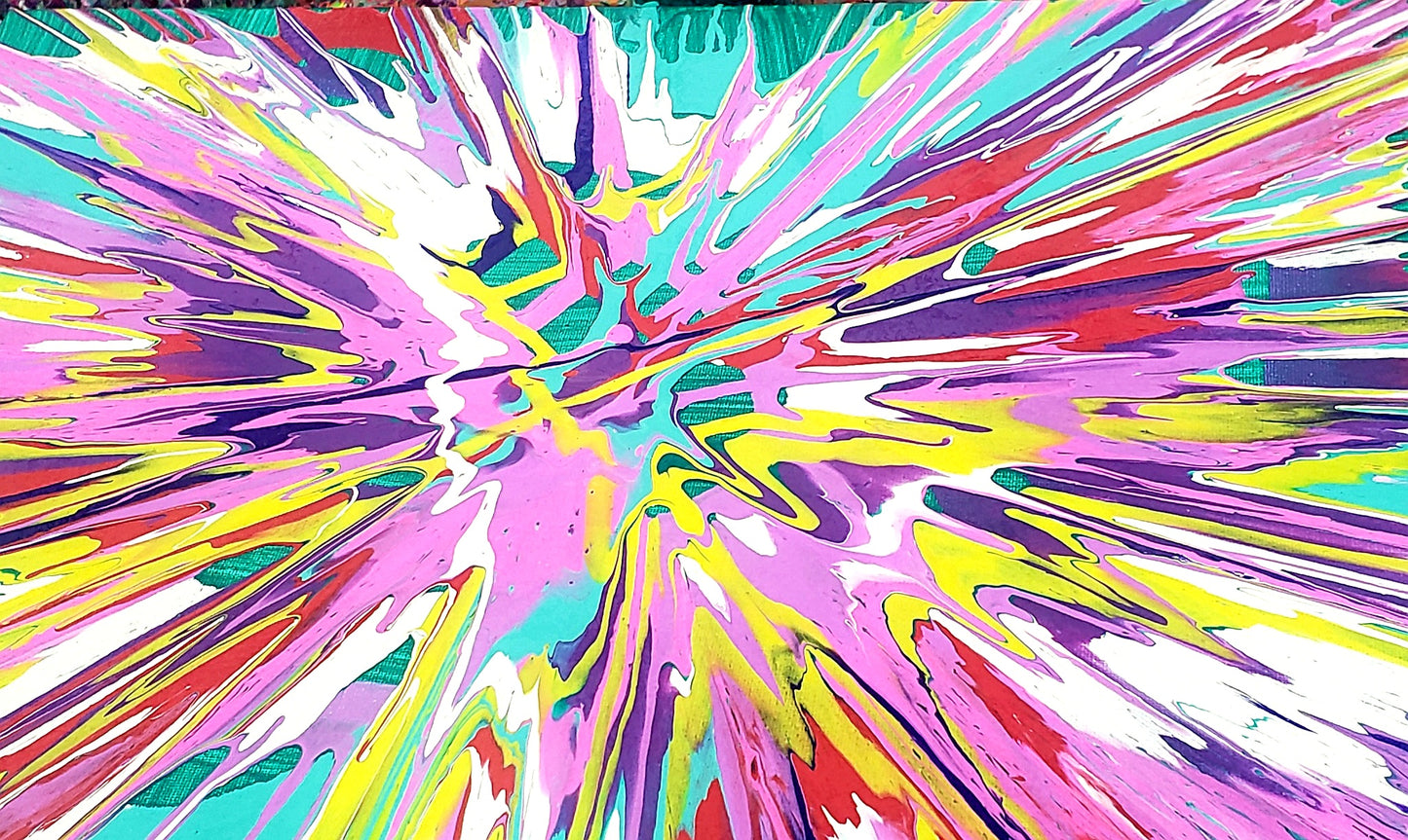 Vibrant Abstract Hardcover Journal - Colorful Design for Creative Minds