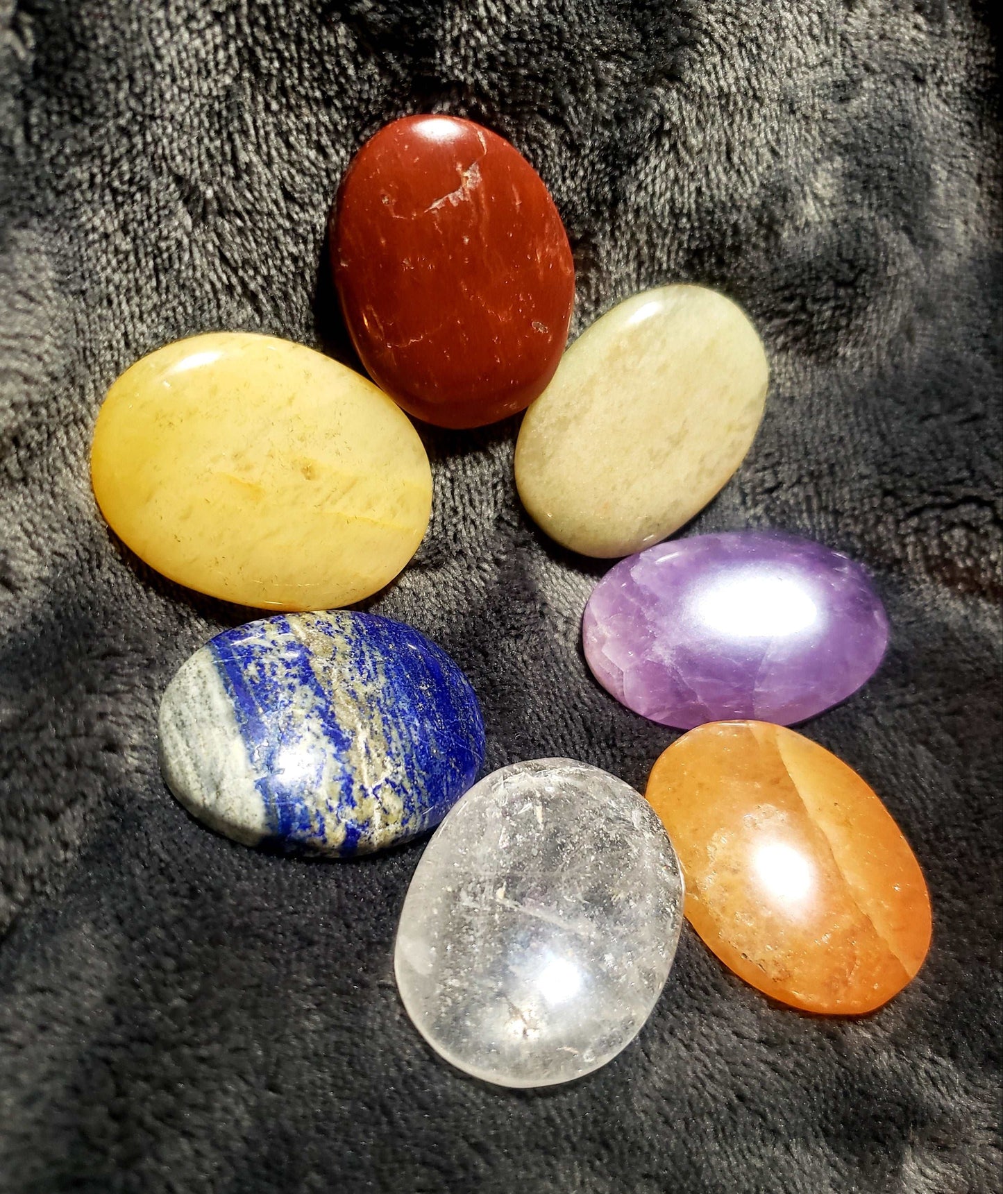 Seven Chakra Crystal Pocket Stones