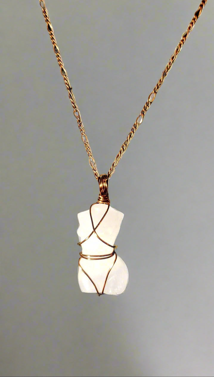 Crystal Quartz Goddess Crystal Necklace