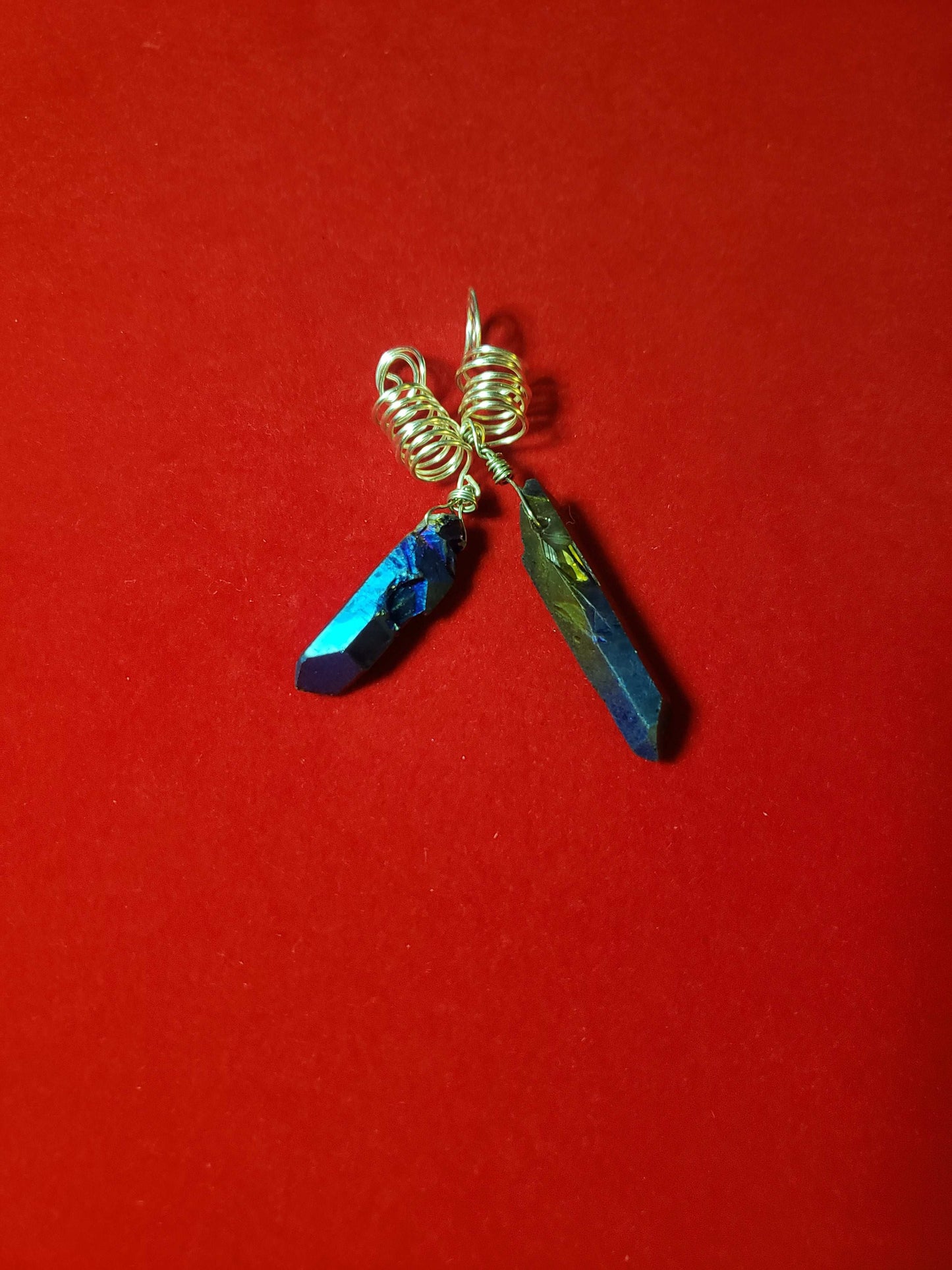 Titanium Quartz Crystal Hair Jewelry