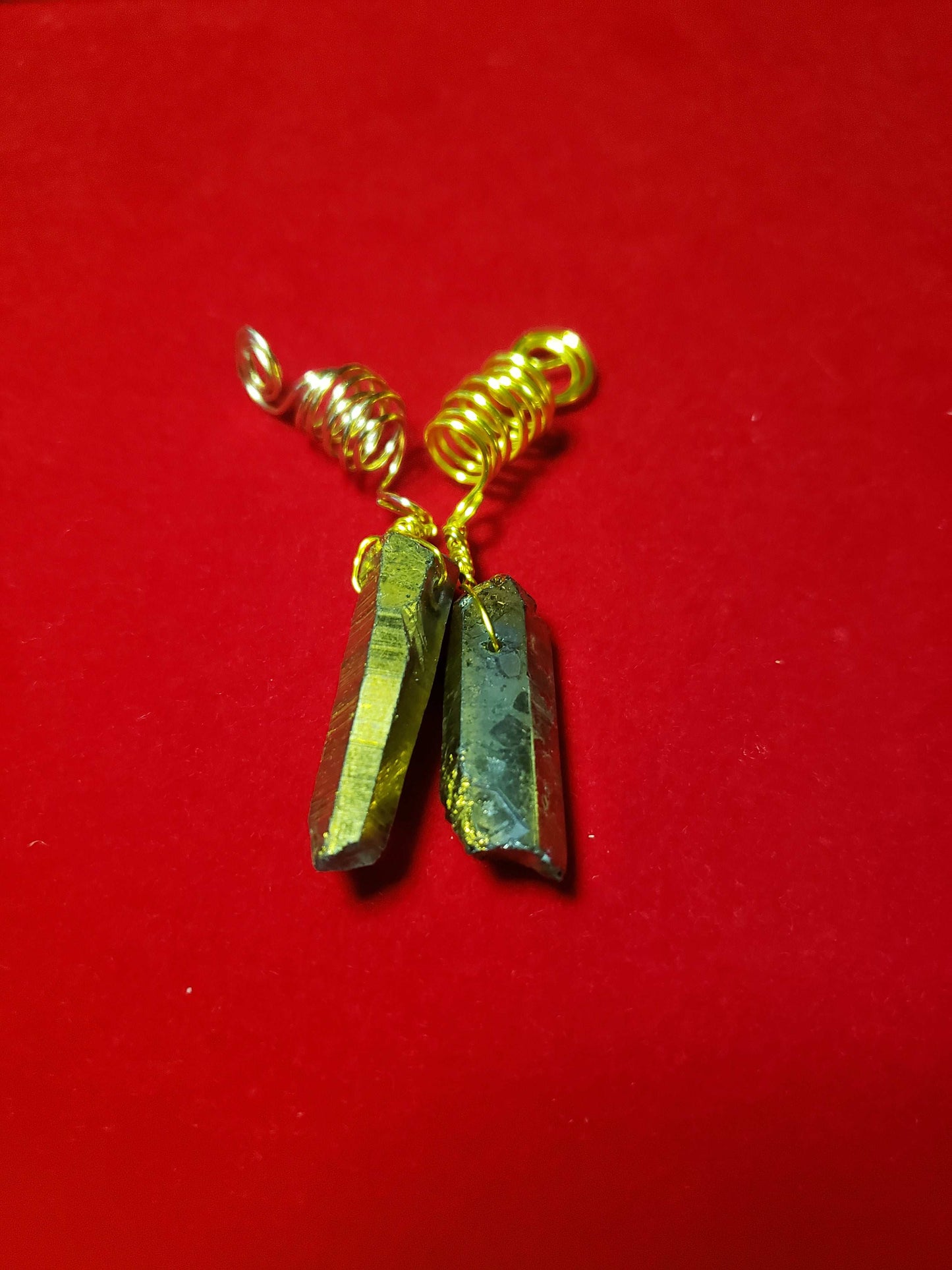 Titanium Quartz Crystal Hair Jewelry
