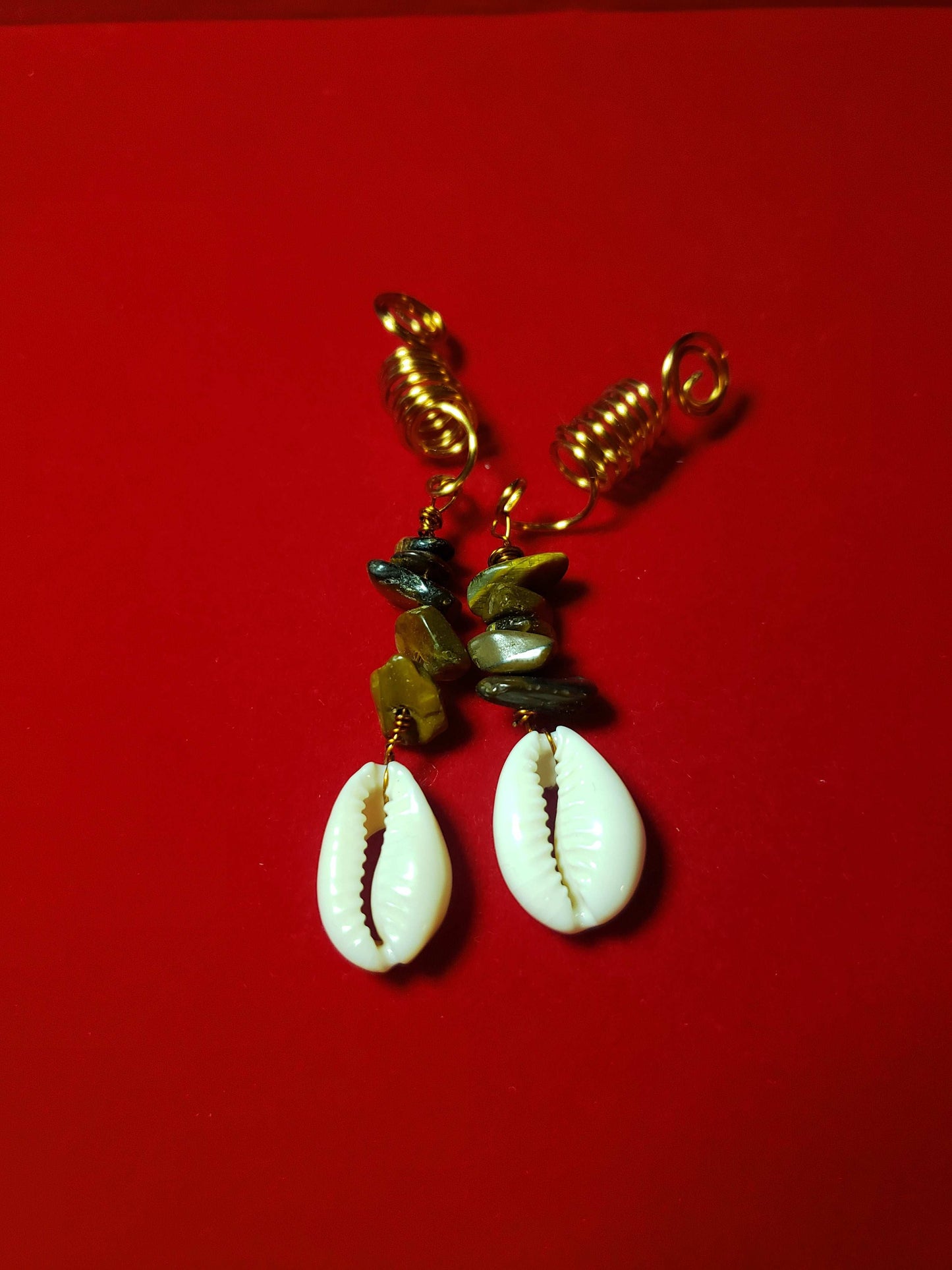 Tigers Eye Crystal Hair Jewelry