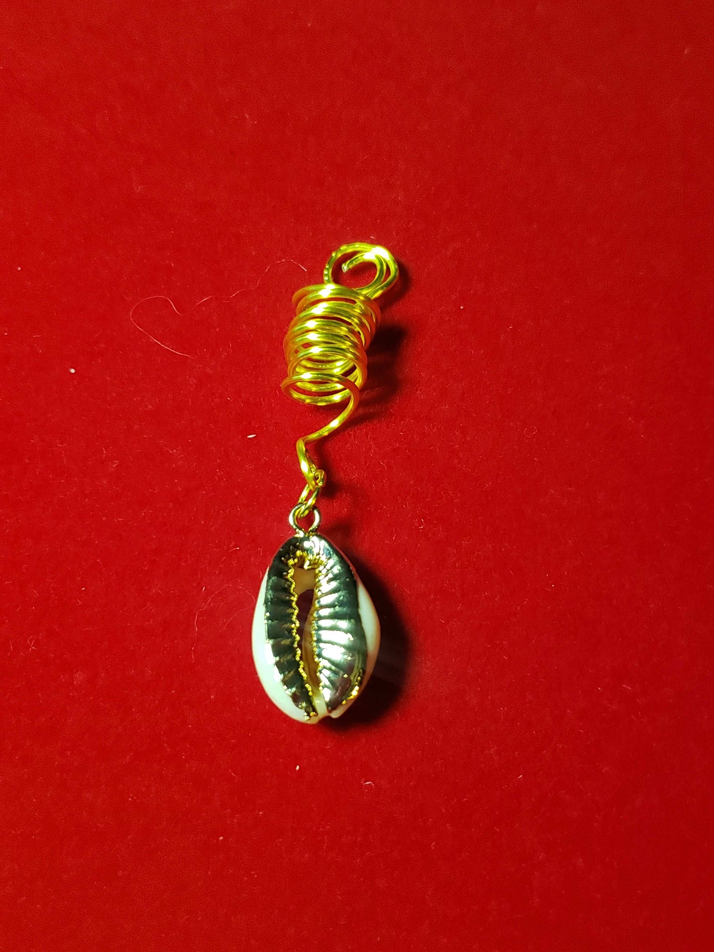 Gold Cowrie Shell Hair Jewelry