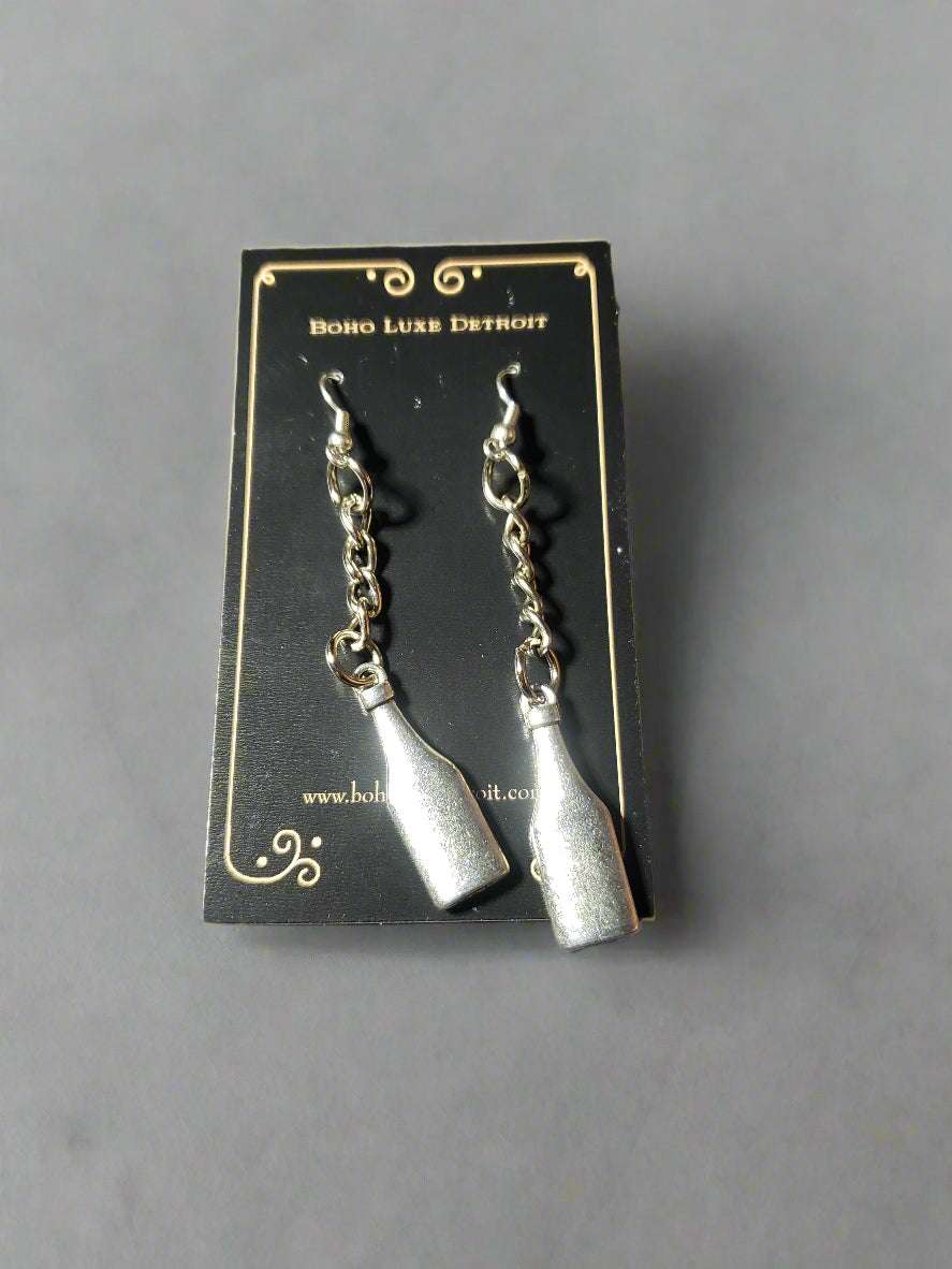 Wine Lovers Collection Earrings Wine Bottle Earrings