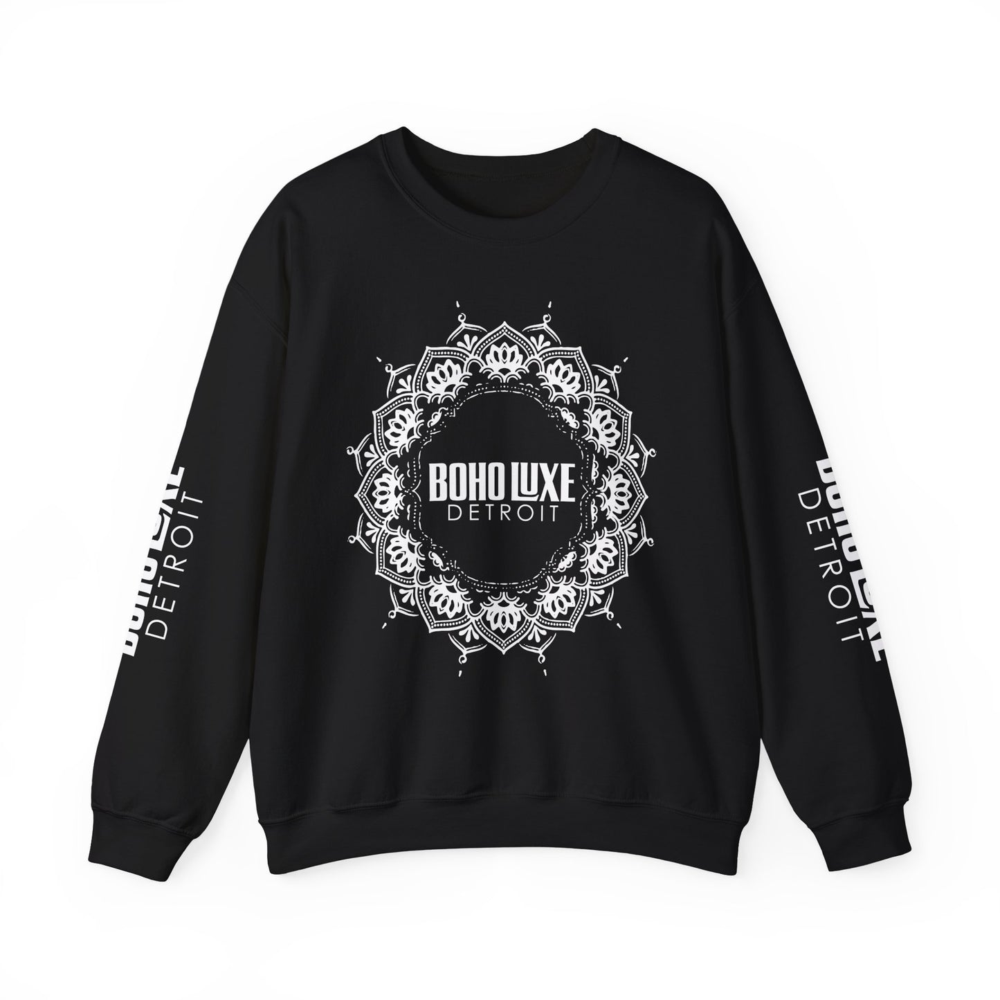 Boho Luxe Detroit Crewneck Sweatshirt - Unisex Heavy Blend™ - Stylish Comfort for Everyday Wear