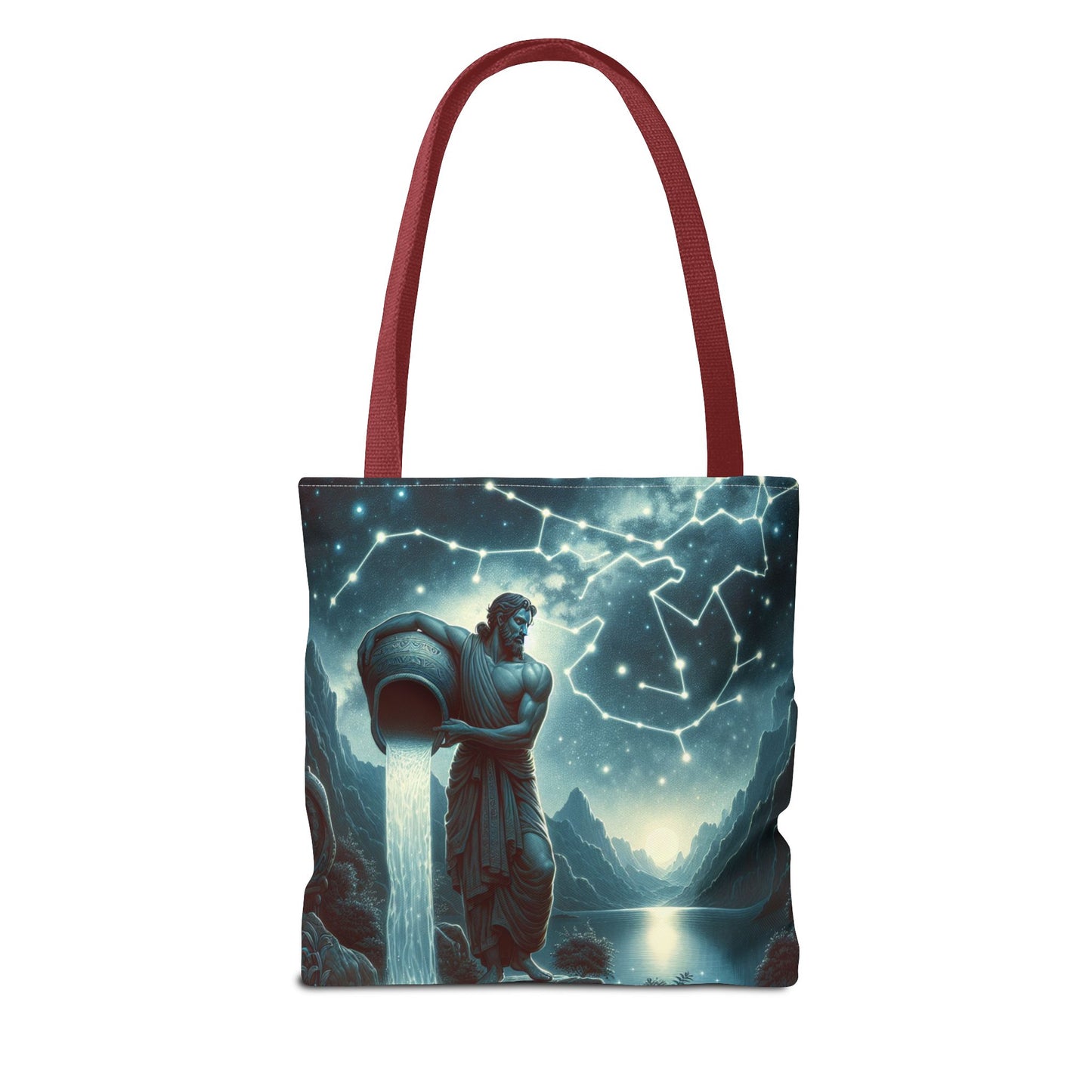 Celestial Aquarius Tote Bag - Ethereal Cosmic Design for Spiritual Travelers