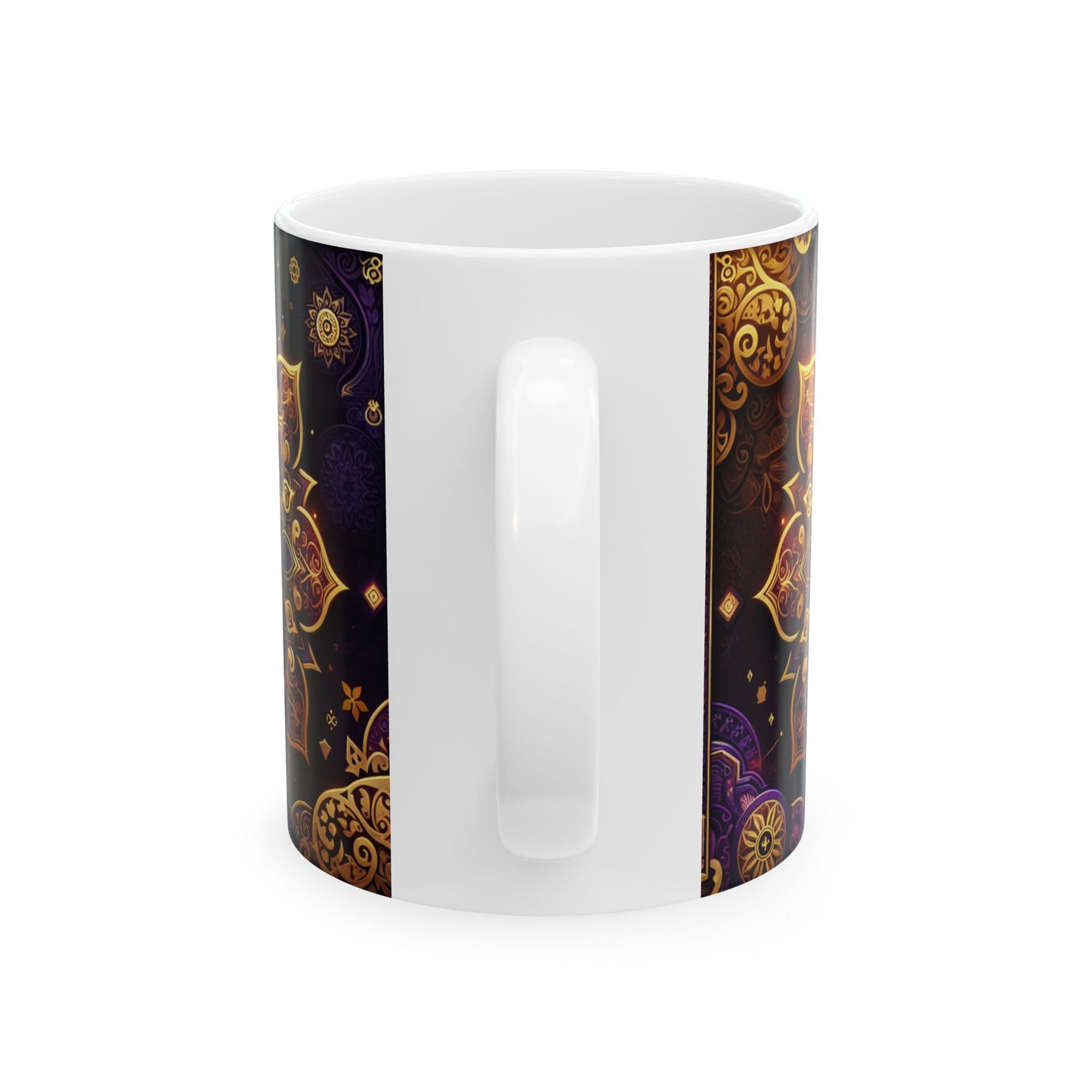 Mystical Mandala Ceramic Mug - Bohemian Coffee Cup for Home & Office