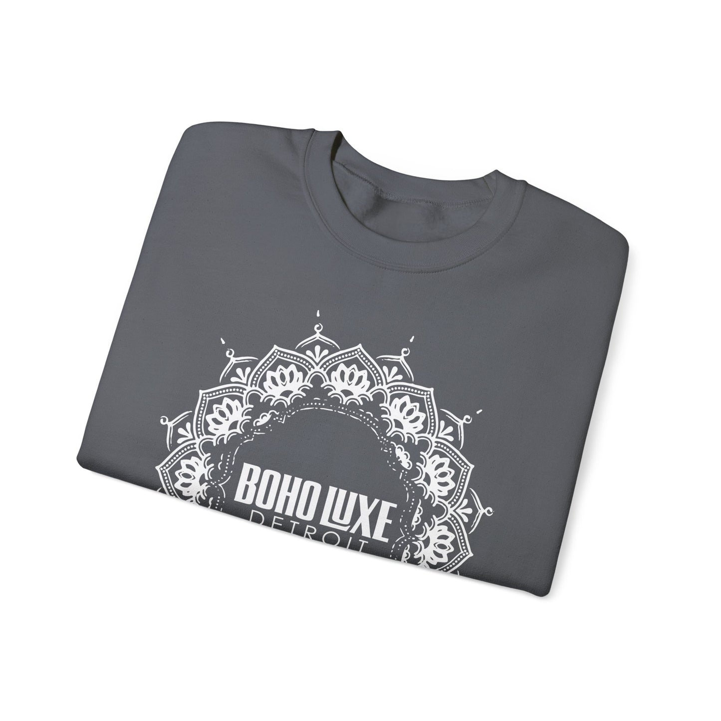 Boho Luxe Detroit Crewneck Sweatshirt - Unisex Heavy Blend™ - Stylish Comfort for Everyday Wear